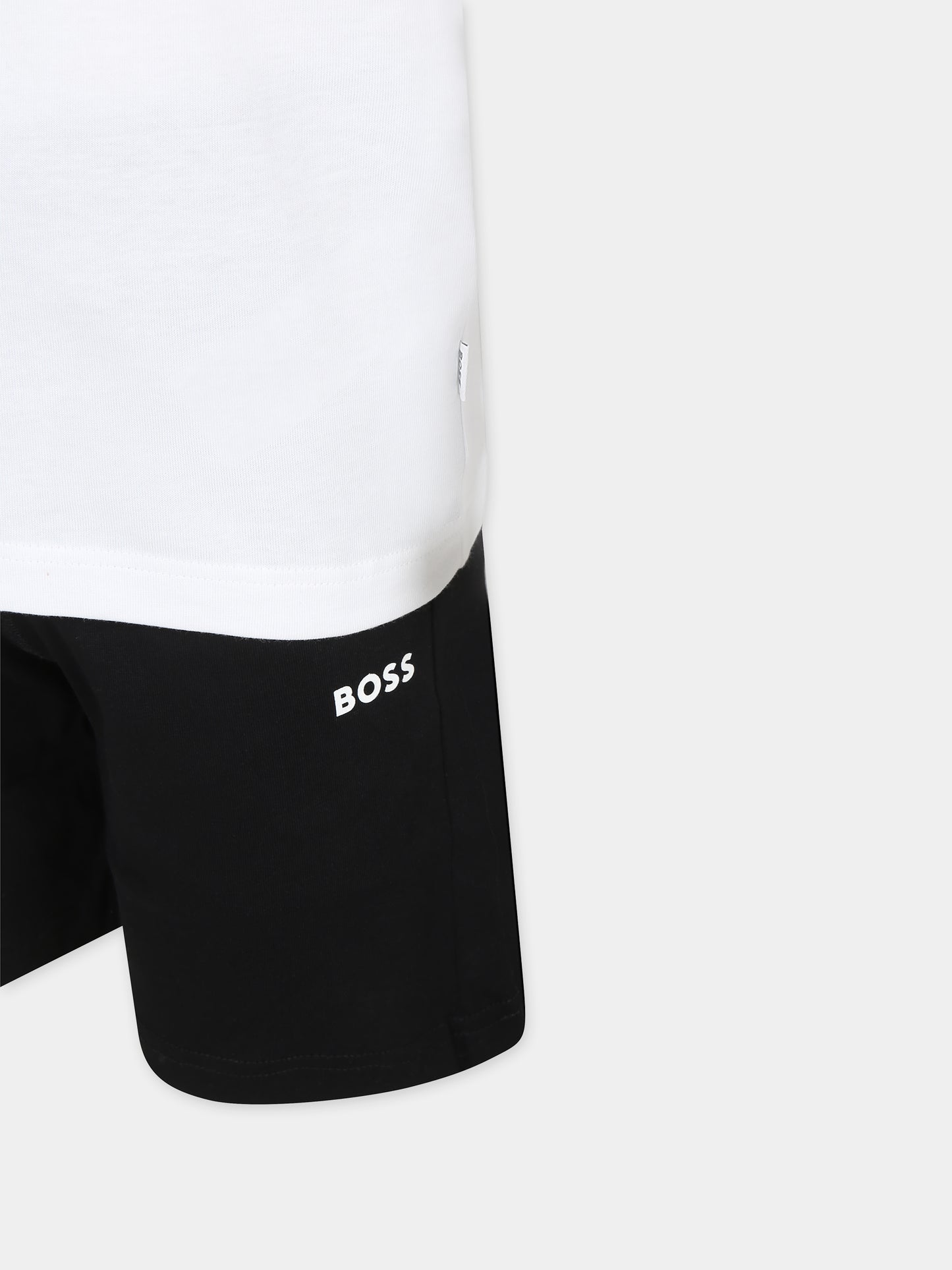 Completo bianco per bambino con logo,Boss,J50746 10P