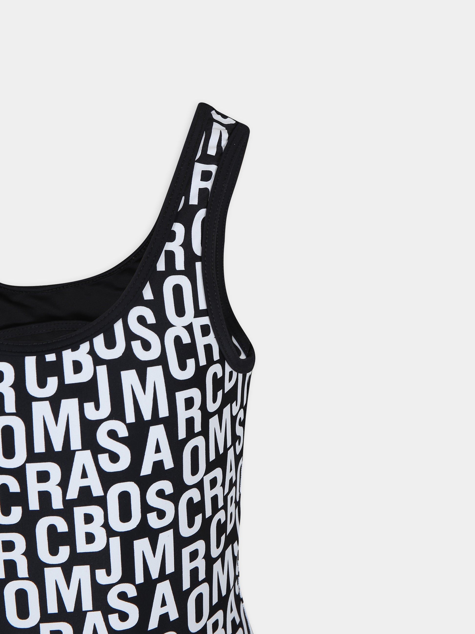 Costume intero nero per bambina con logo,Marc Jacobs,W60056 09B