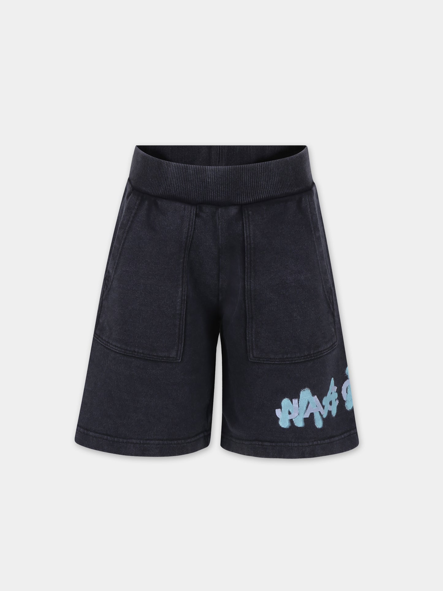 Shorts neri per bambino con logo,Marc Jacobs,W60216 09B