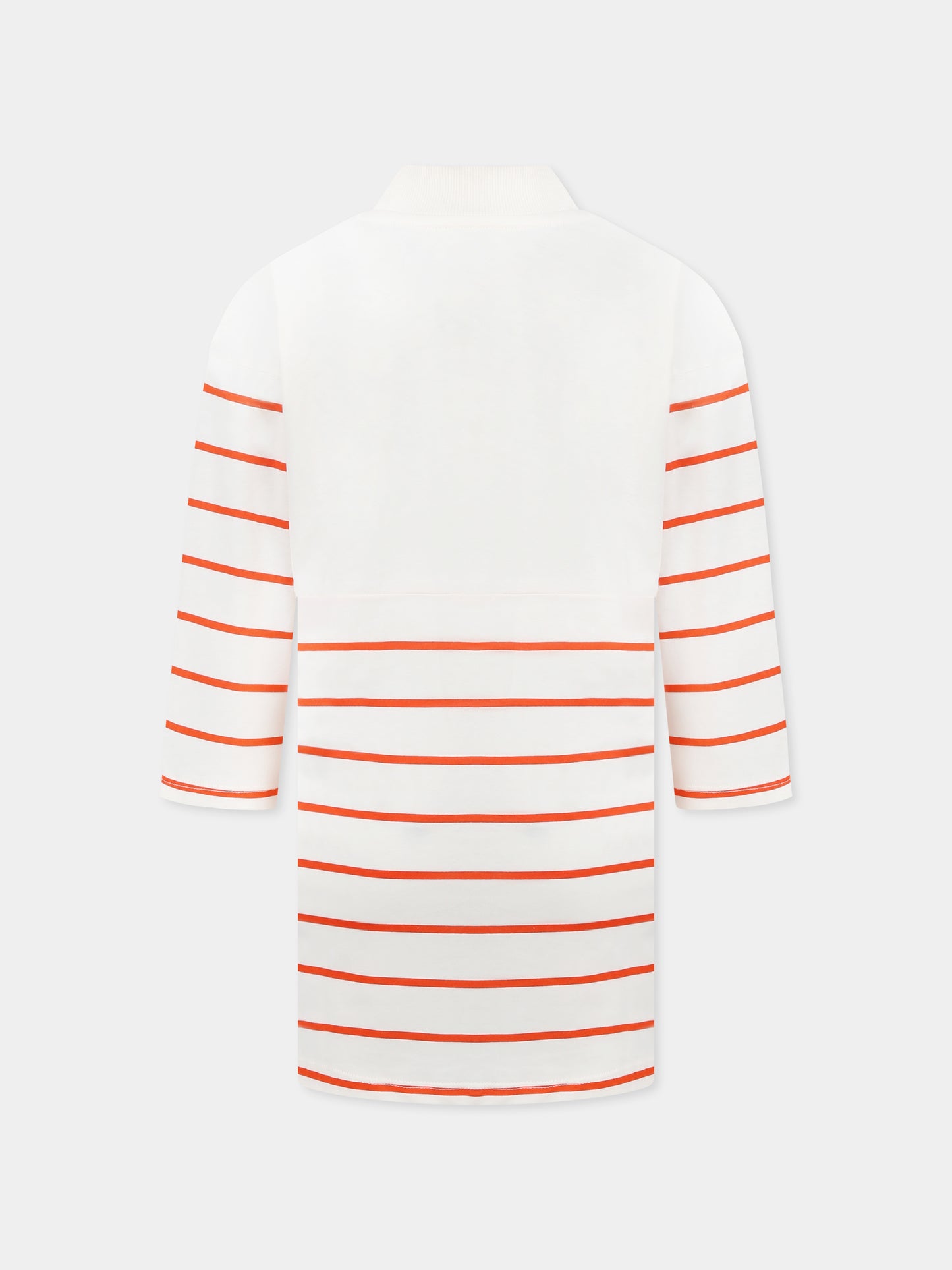 Vestito avorio per bambina con stampa sciarpa