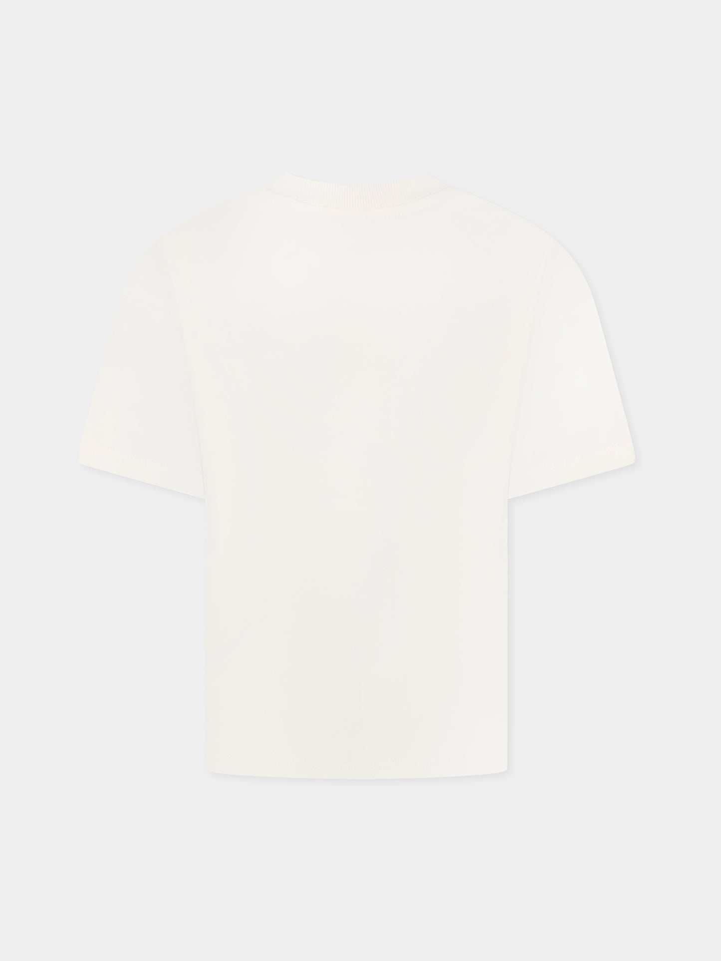 T-shirt avorio per bambini con sciarpa