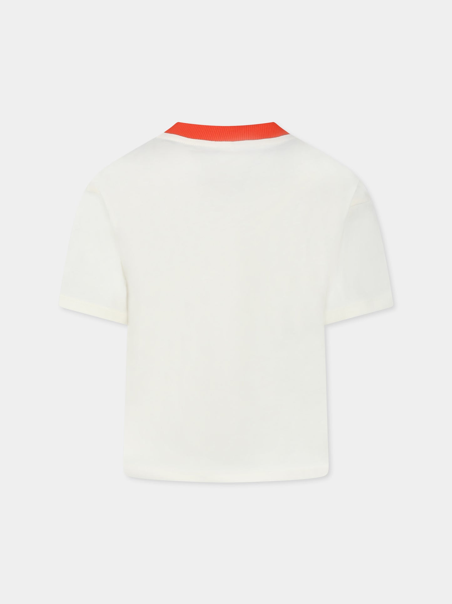 T-shirt avorio per bambini con gatti