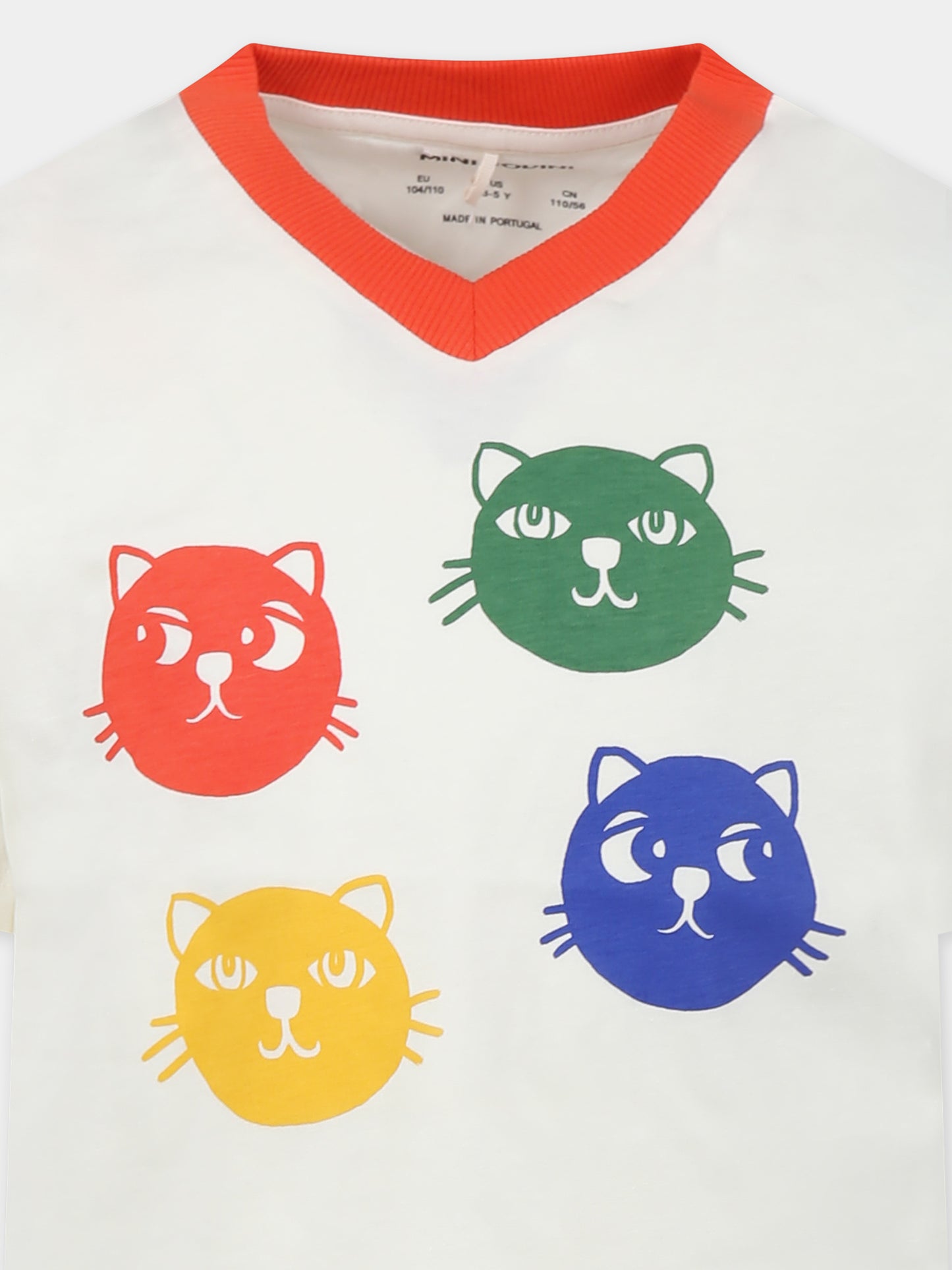 T-shirt avorio per bambini con gatti