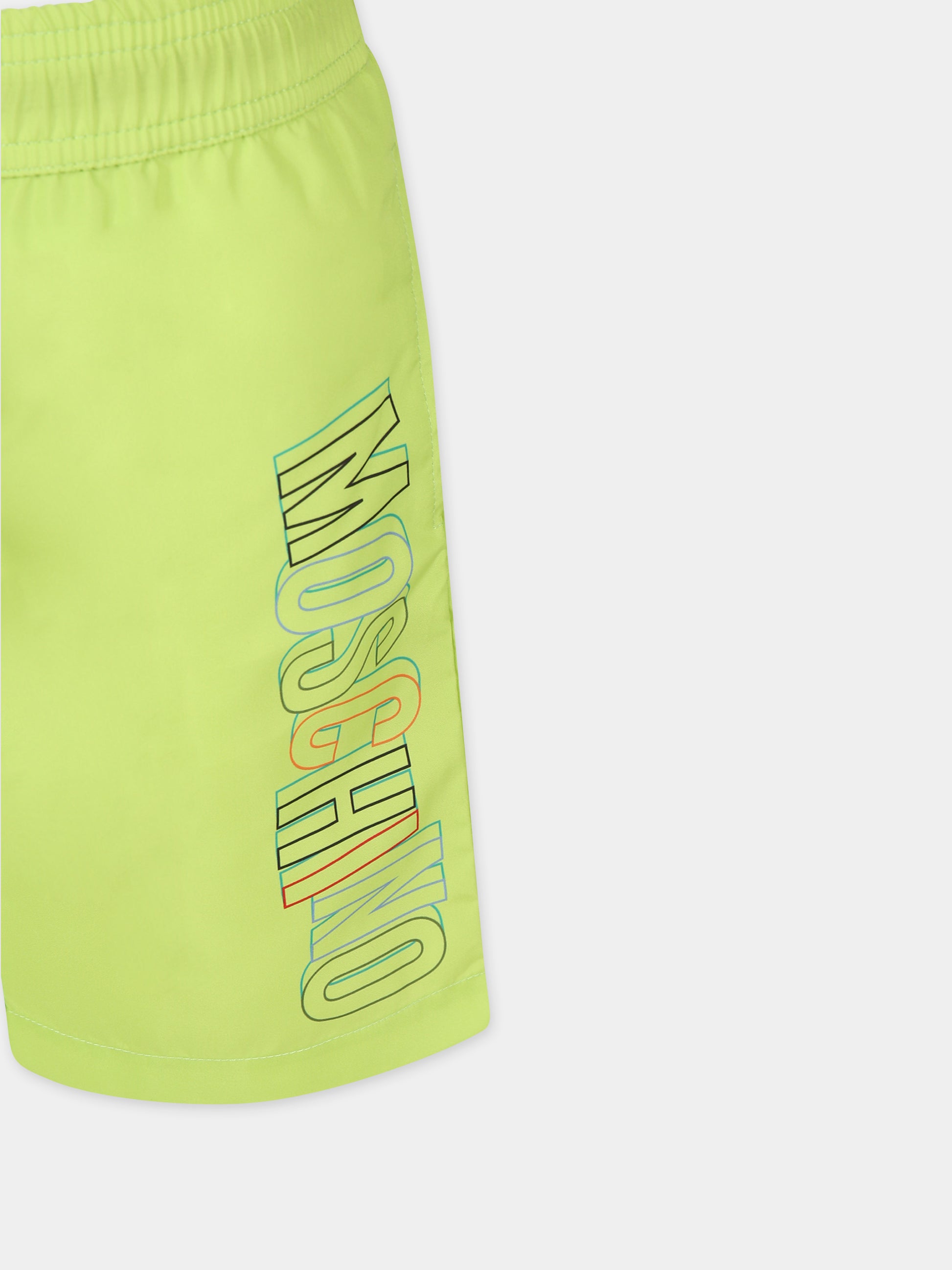 Boxer mare giallo per bambino con logo,Moschino Kids,HUL01E LKA02 30125