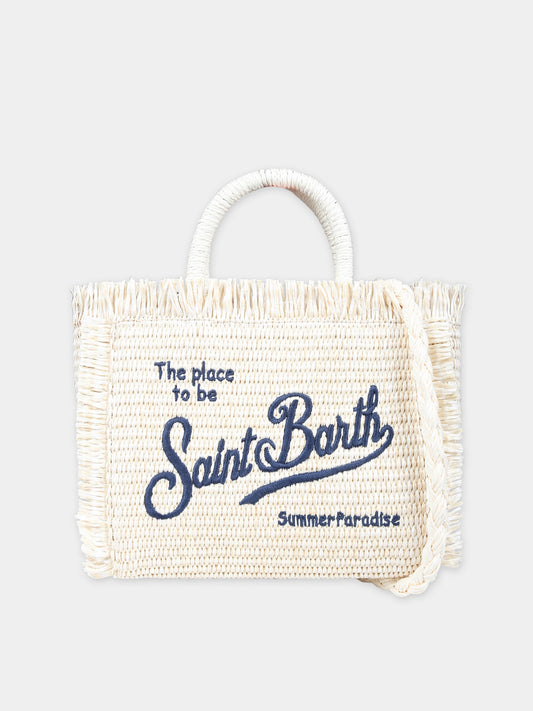 Borsa avorio per bambina con logo,Mc2 Saint Barth,VAMI009 02783F