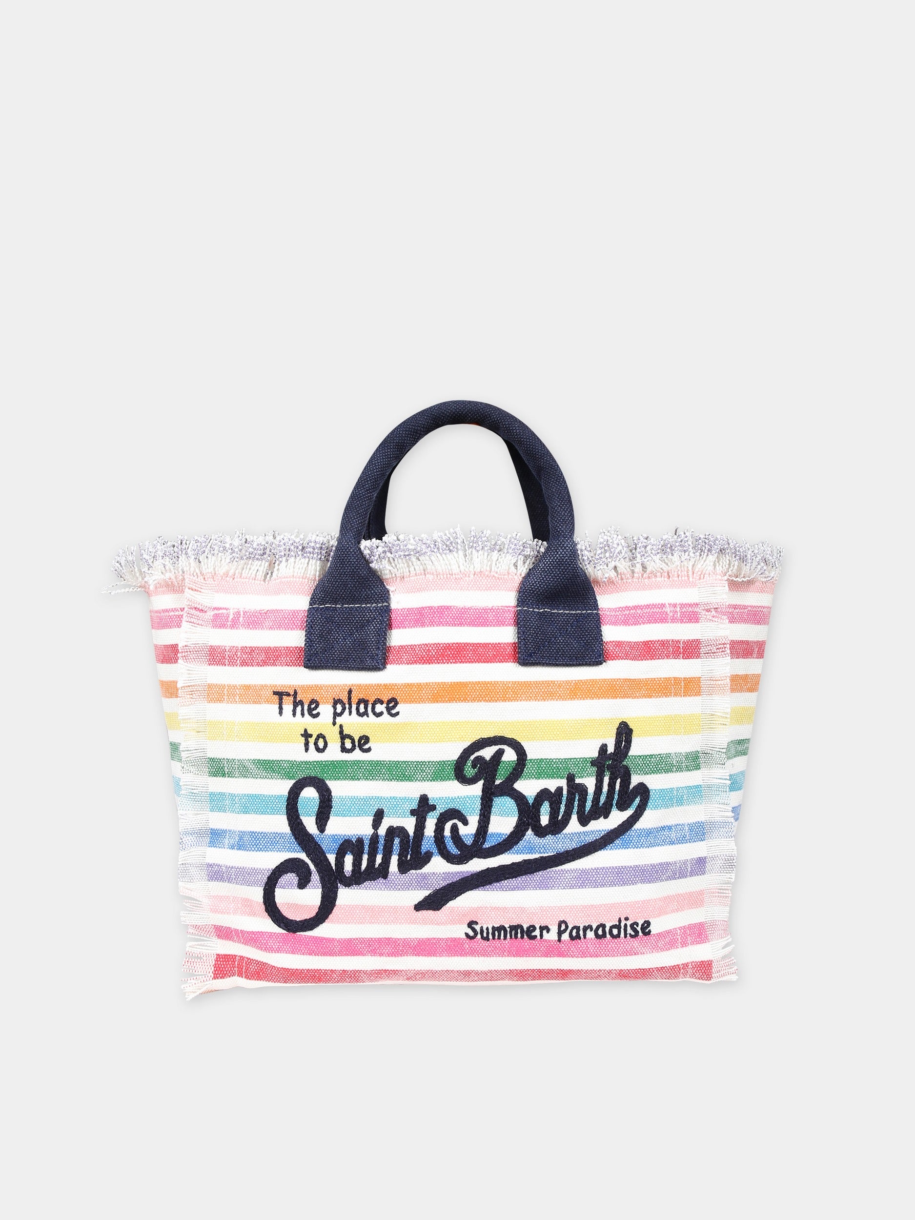 Borsa mare multicolor per bambina con logo,Mc2 Saint Barth,COL0001 05482D