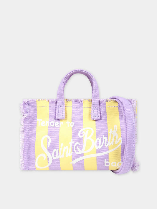 Borsa porta cellulare viola per bambina con logo,Mc2 Saint Barth,PHONE001 00603F