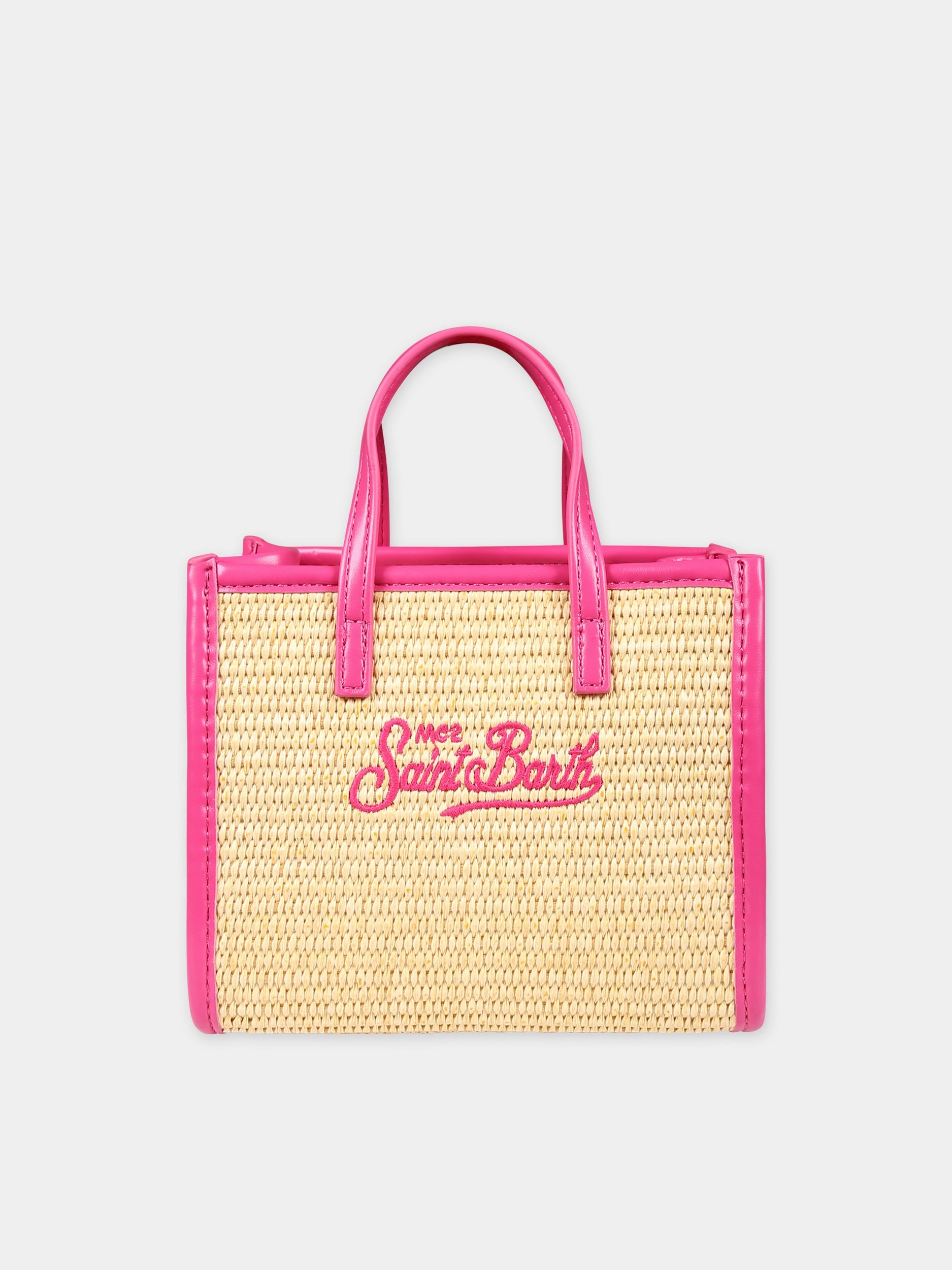 Borsa mare beige per bambina con logo,Mc2 Saint Barth,VIVM001 00130F