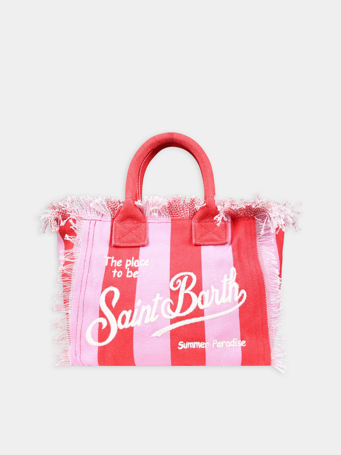 Borsa mare rossa per bambina con logo,Mc2 Saint Barth,COL0001 00169F