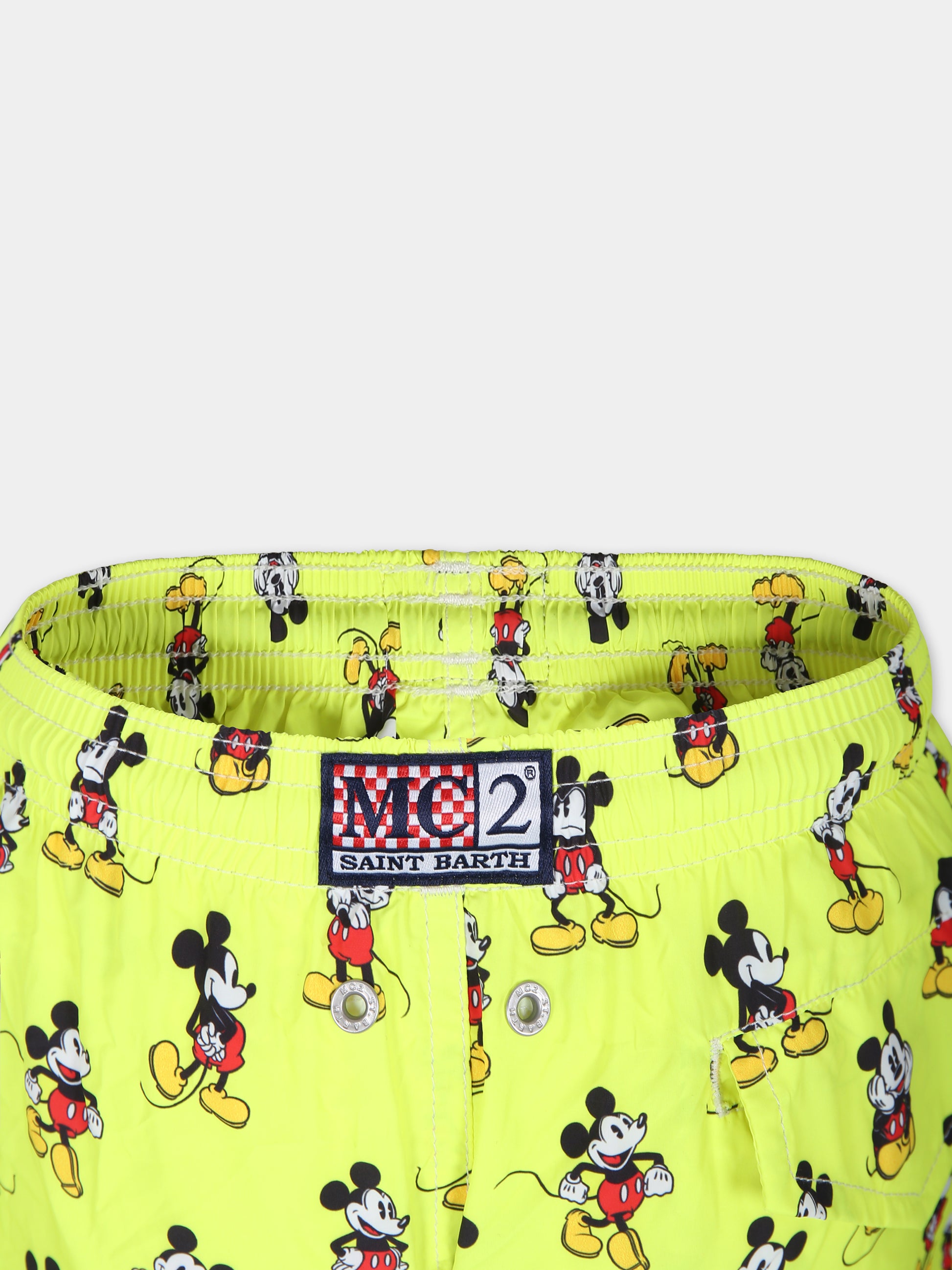 Boxer mare giallo per bambino con stampa Topolino,Mc2 Saint Barth,JEA0004 02536F