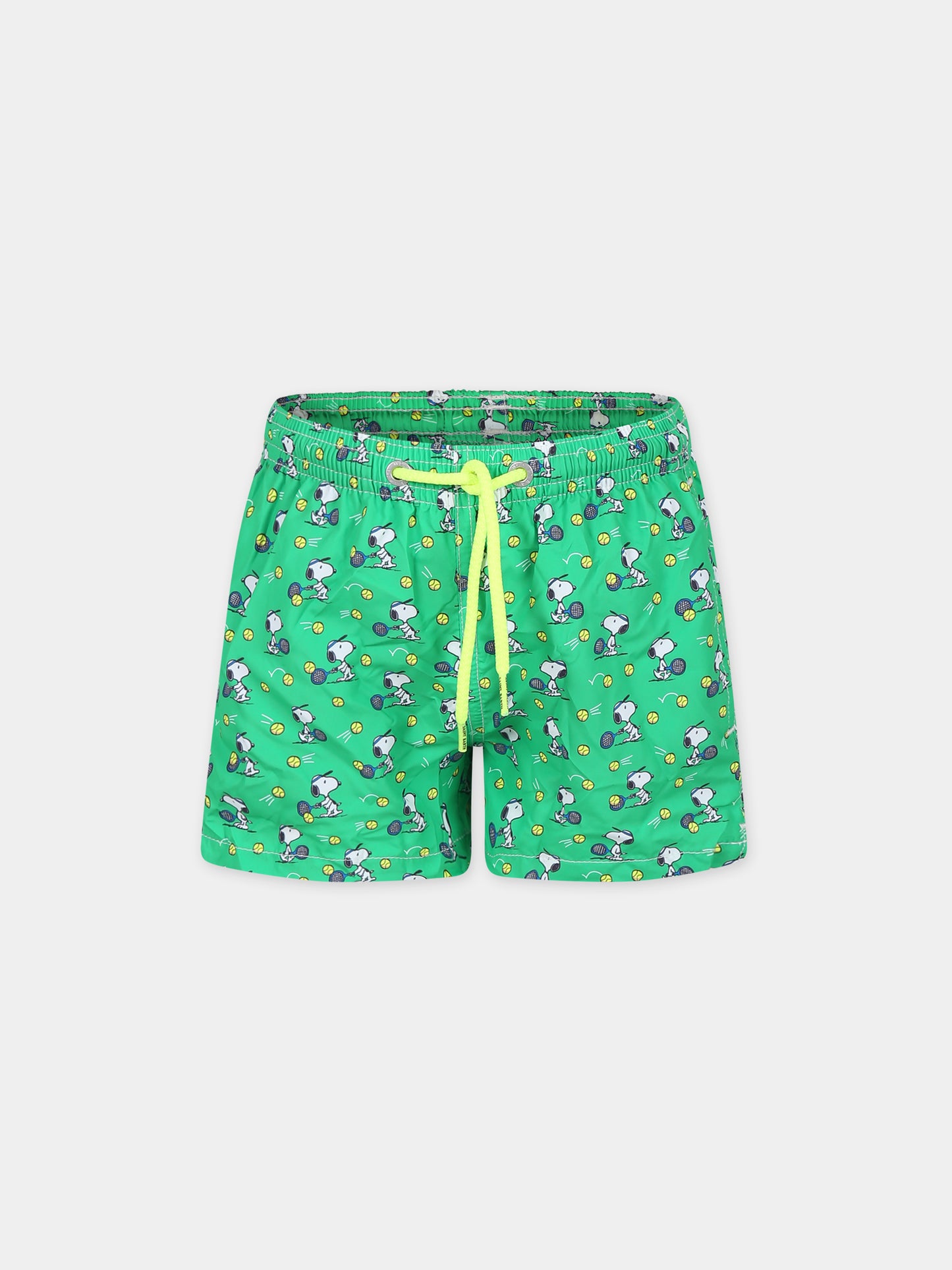 Boxer mare verde per bambino con stampa Snoopy,Mc2 Saint Barth,JEA0004 02609F