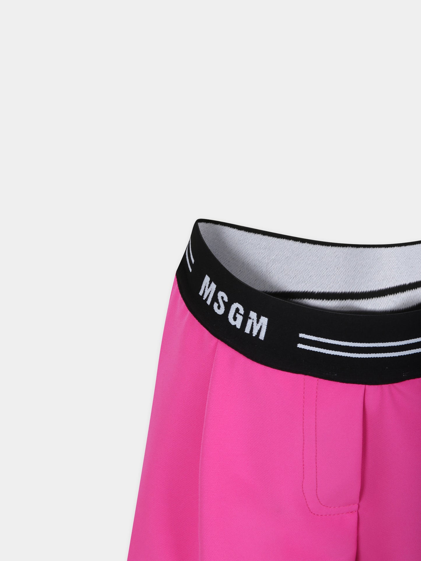 Shorts fucsia per bambina con logo,Msgm Kids,MS029410 044