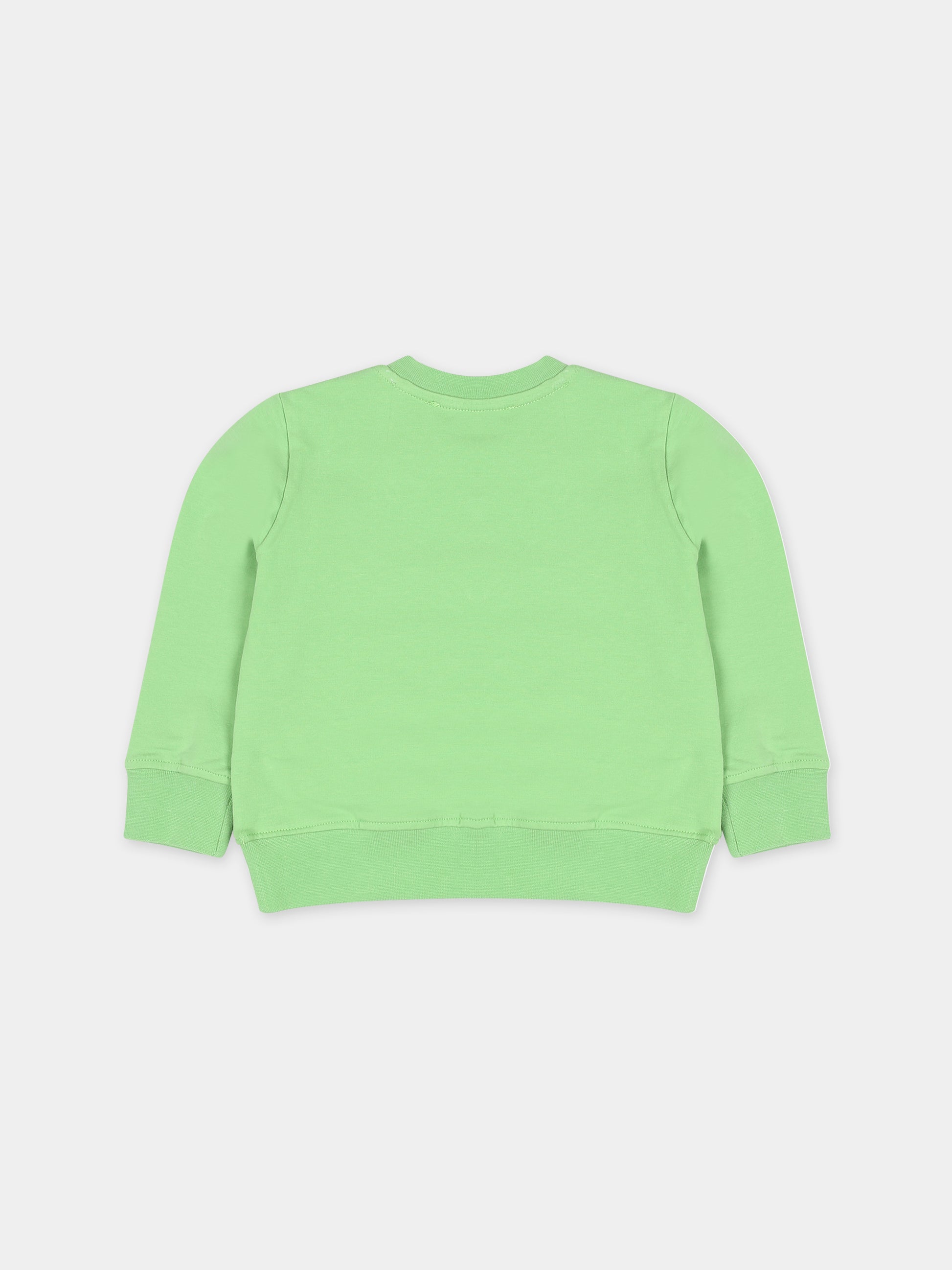 Felpa verde per neonato con logo e stampa,Msgm Kids,MS029559 902