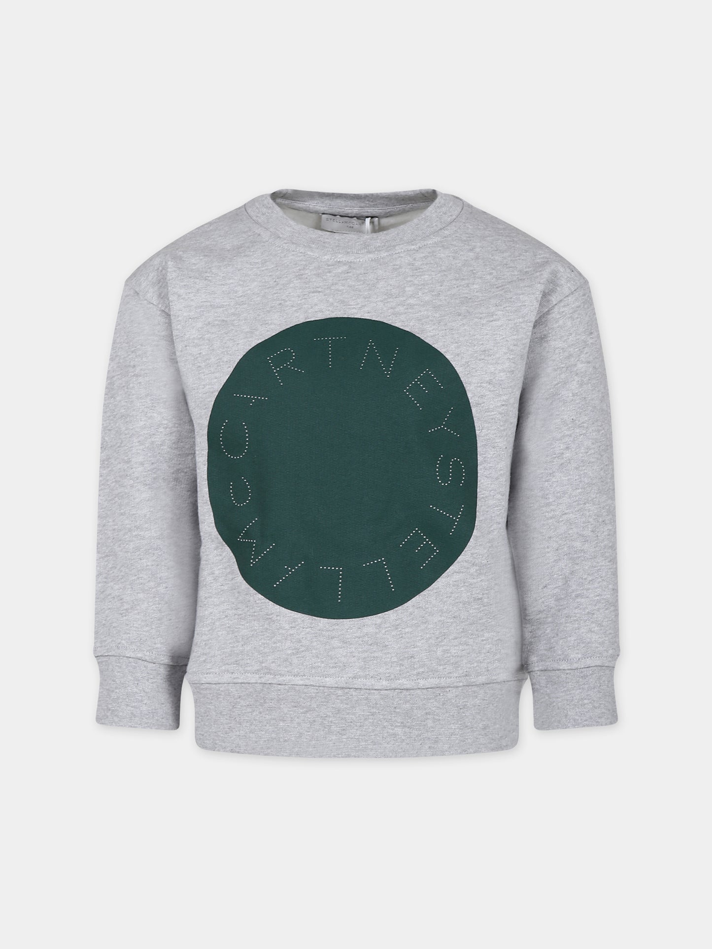 Felpa grigia per bambino con logo,Stella Mccartney Kids,TT4S30 Z0447 905