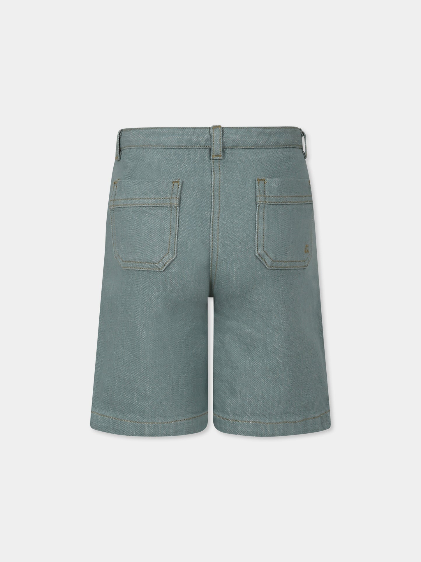 Shorts verdi per bambina con ciliegie