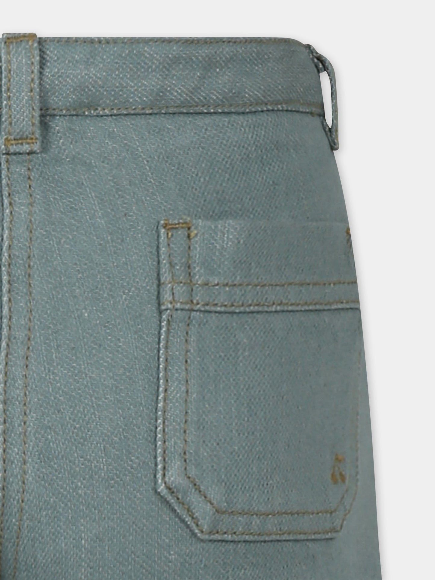Shorts verdi per bambina con ciliegie