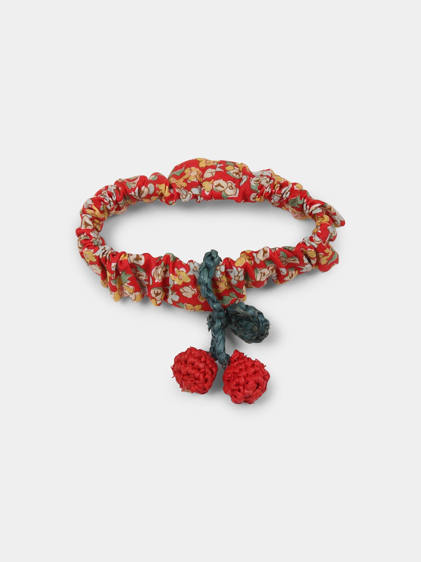 Elastico rosso per bambina con ciliegie,Bonpoint,C05GHAW00003 651A