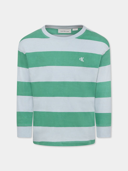 T-shirt multicolor per bambini con logo