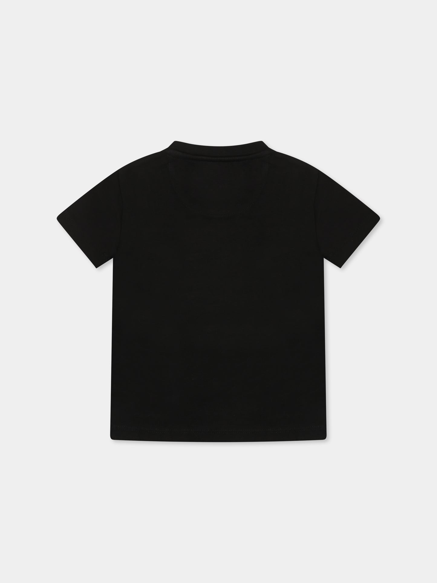 T-shirt nera per neonati con logo,Calvin Klein Kids,24F CKIN0IN00001J IN0IN00001 BEH