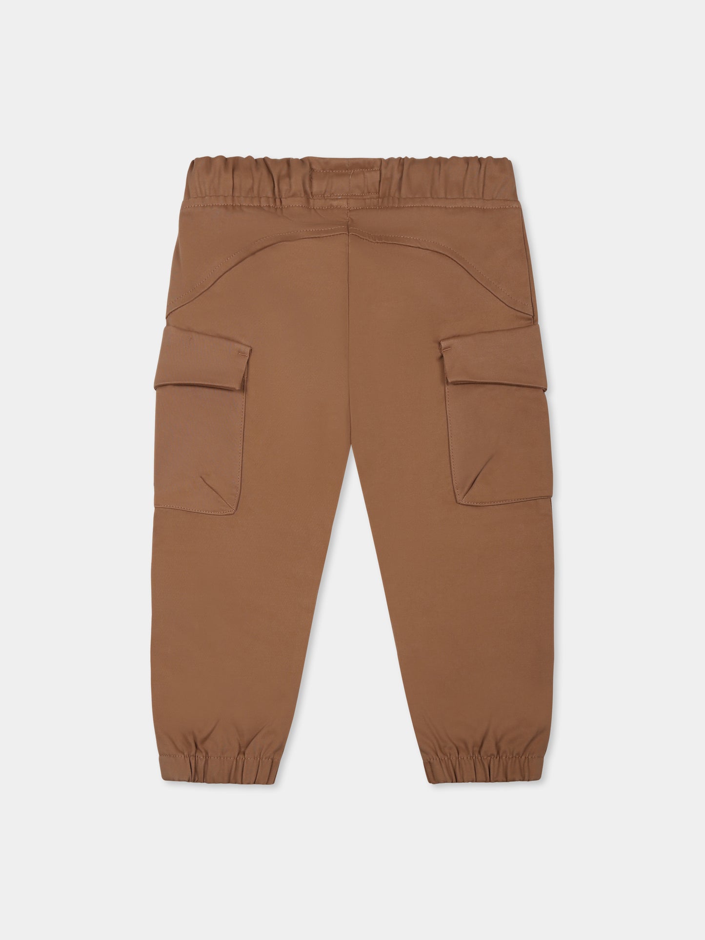 Pantaloni marroni per neonato con logo,Calvin Klein Kids,24F CKIN0IN00195J IN0IN00195 GU1