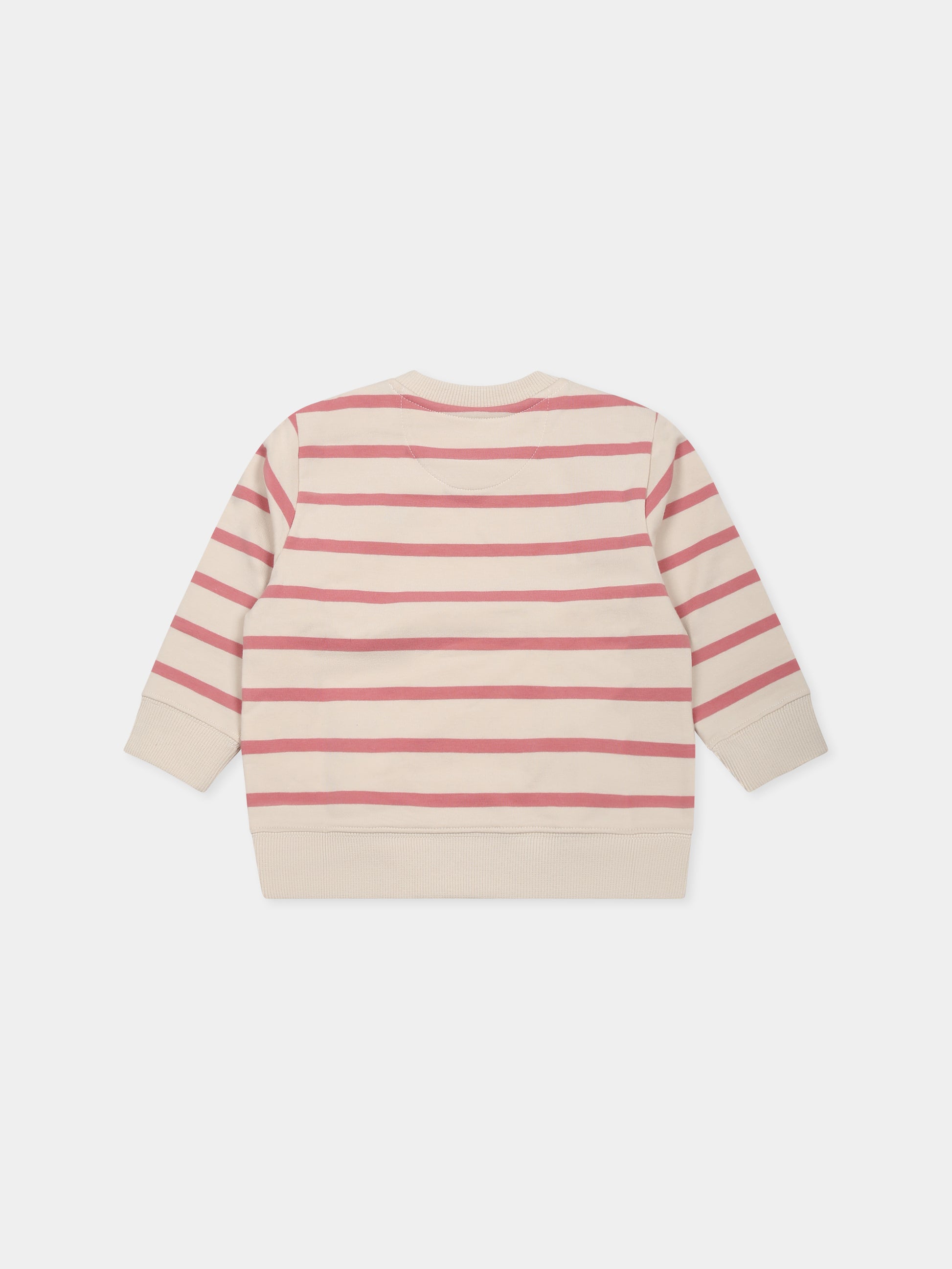 Felpa avorio per neonata con logo,Calvin Klein Kids,24F CKIN0IN00285J IN0IN00285 0BJ