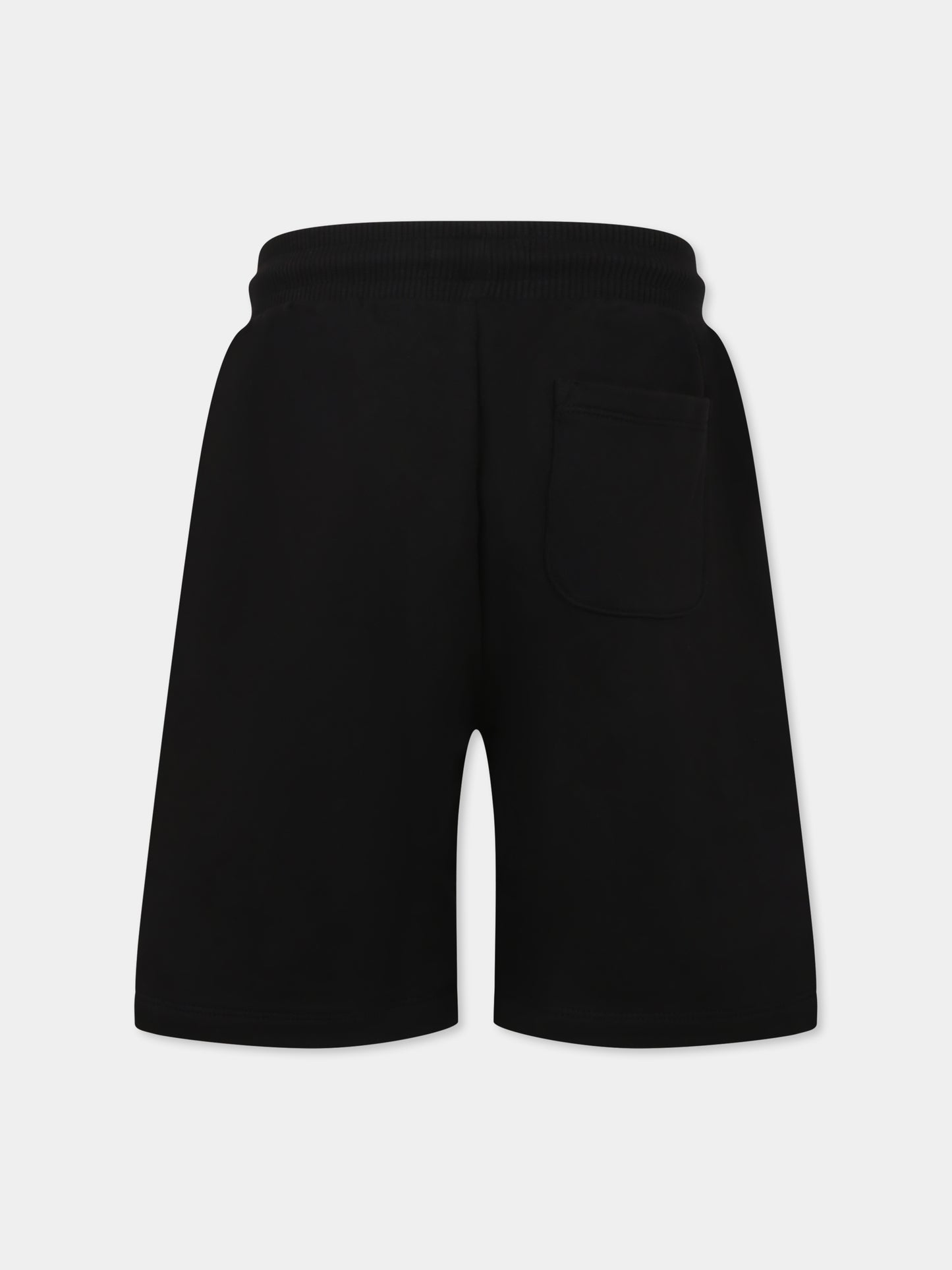 Shorts neri per bambini con logo