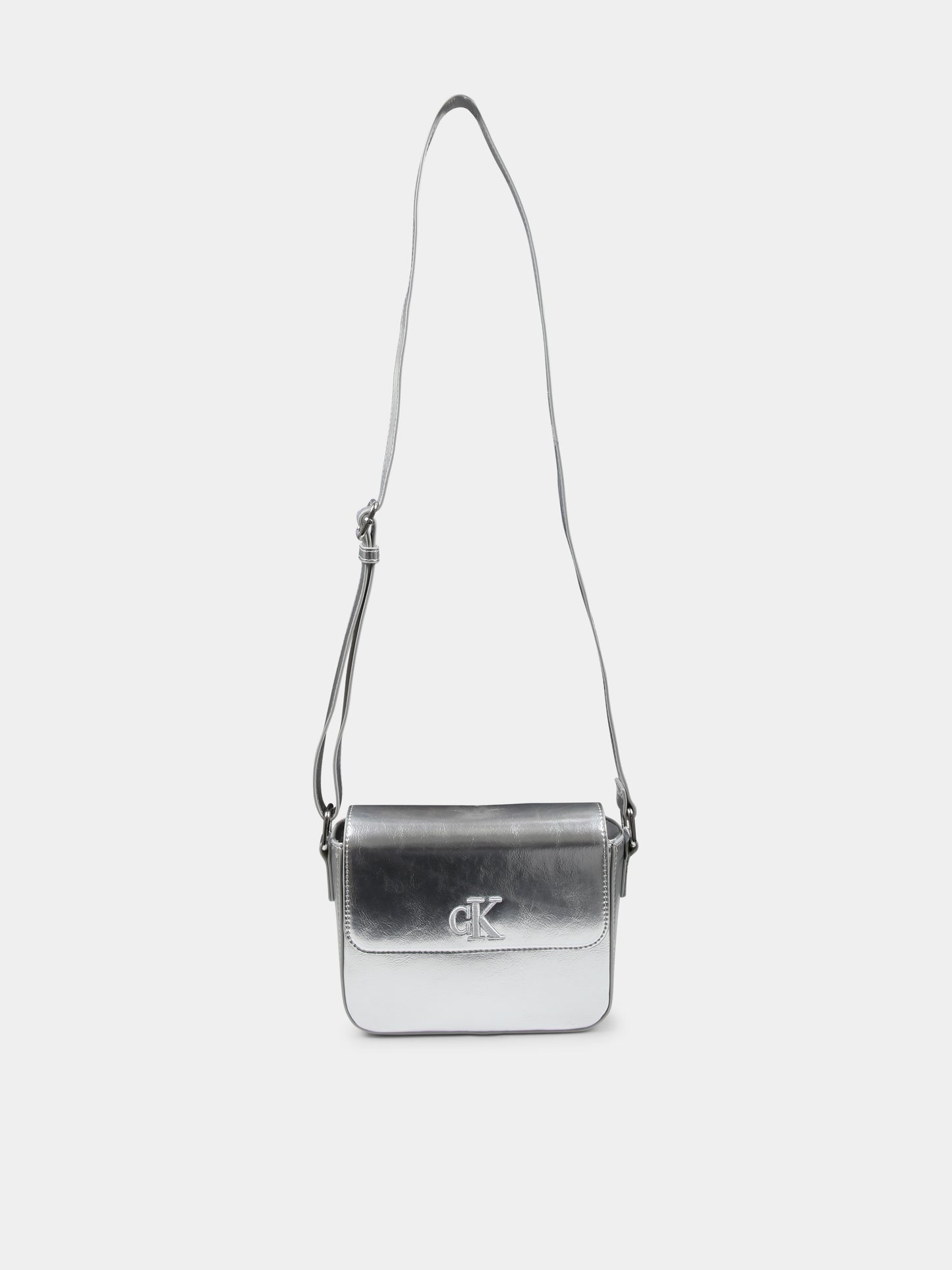Borsa argento per bambina con logo,Calvin Klein Kids,24F CKIU0IU00688 IU0IU00688 0IV