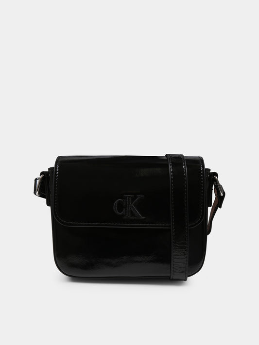 Borsa nera per bambina con logo,Calvin Klein Kids,24F CKIU0IU00688 IU0IU00688 BEH