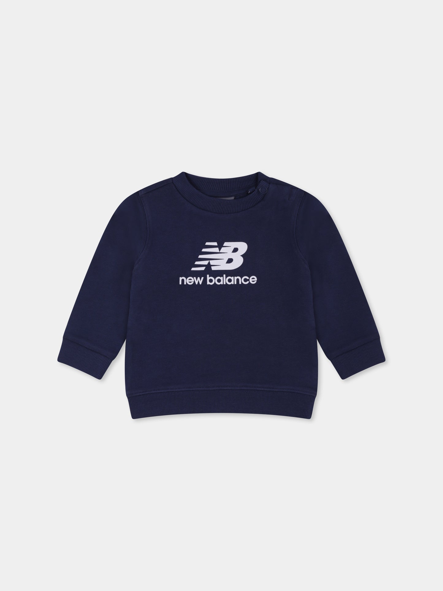 Felpa blu per neonato con logo,New Balance,25S NBLAKB0224 LAKB0224 NNY