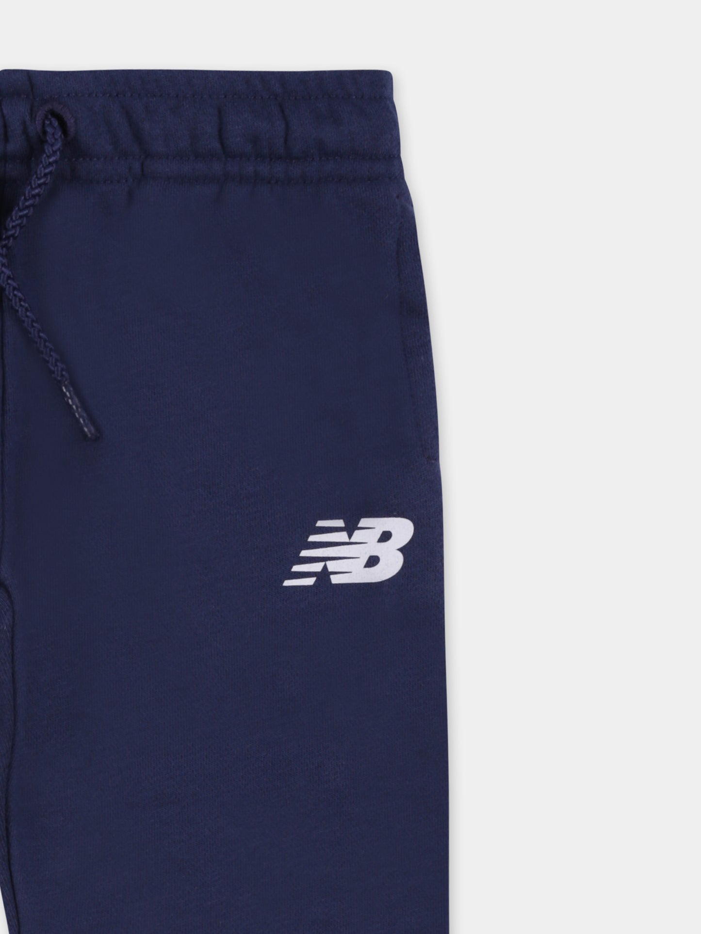 Pantaloni blu per neonato con logo
