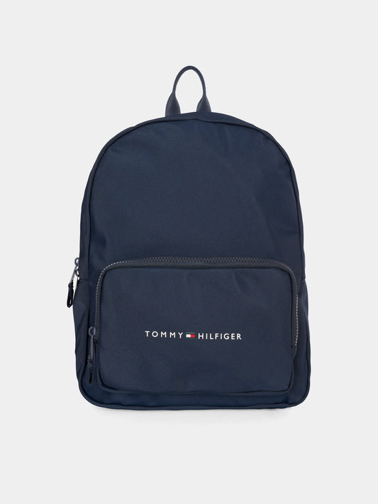 Zaino blu per bambini con logo,Tommy Hilfiger Junior,24F TAAU0AU01864 AU0AU01864 DW6