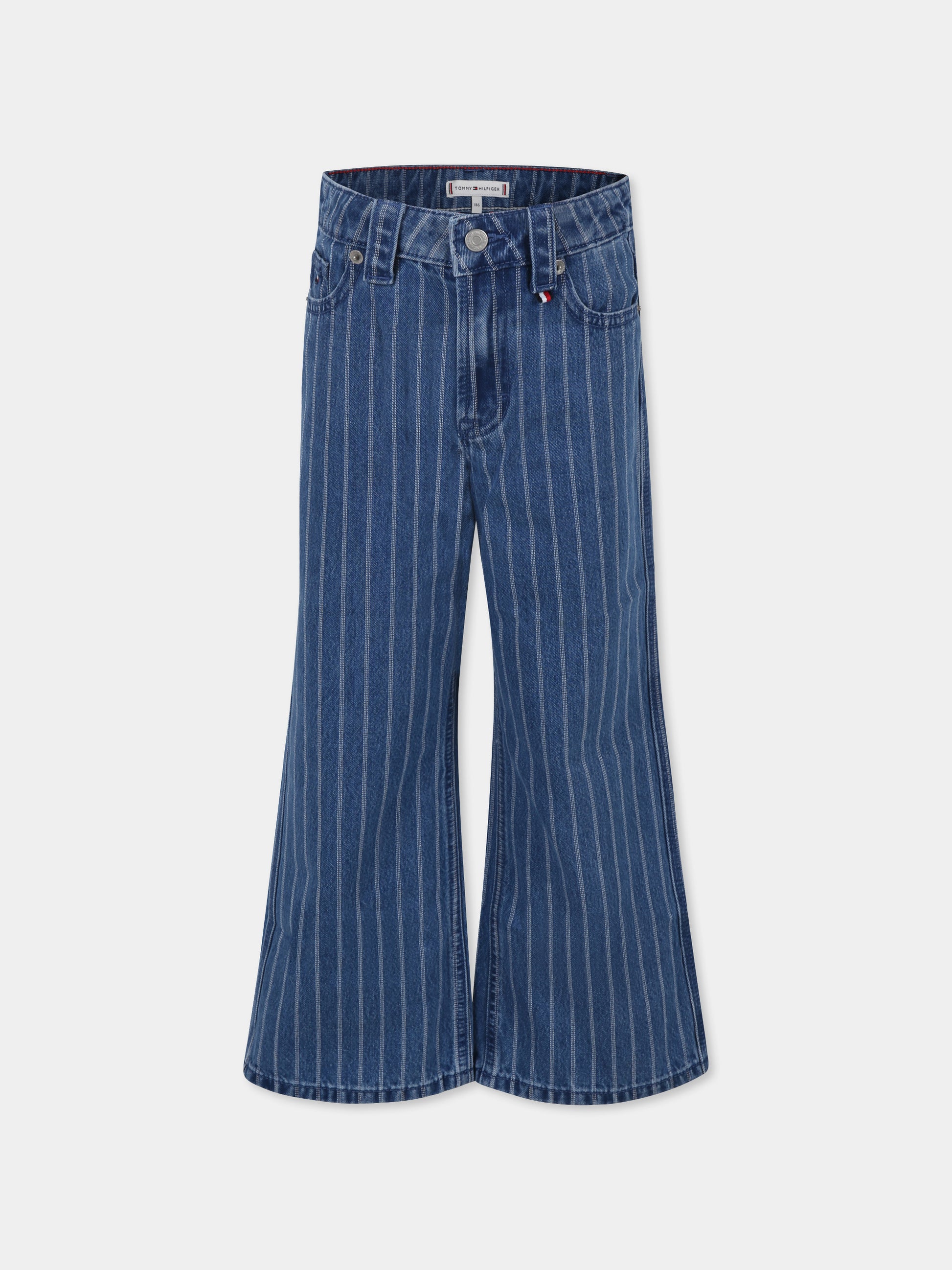 Jeans denim per bambina con bandierina,Tommy Hilfiger Junior,24F THKG0KG08275J KG0KG08275 1A5