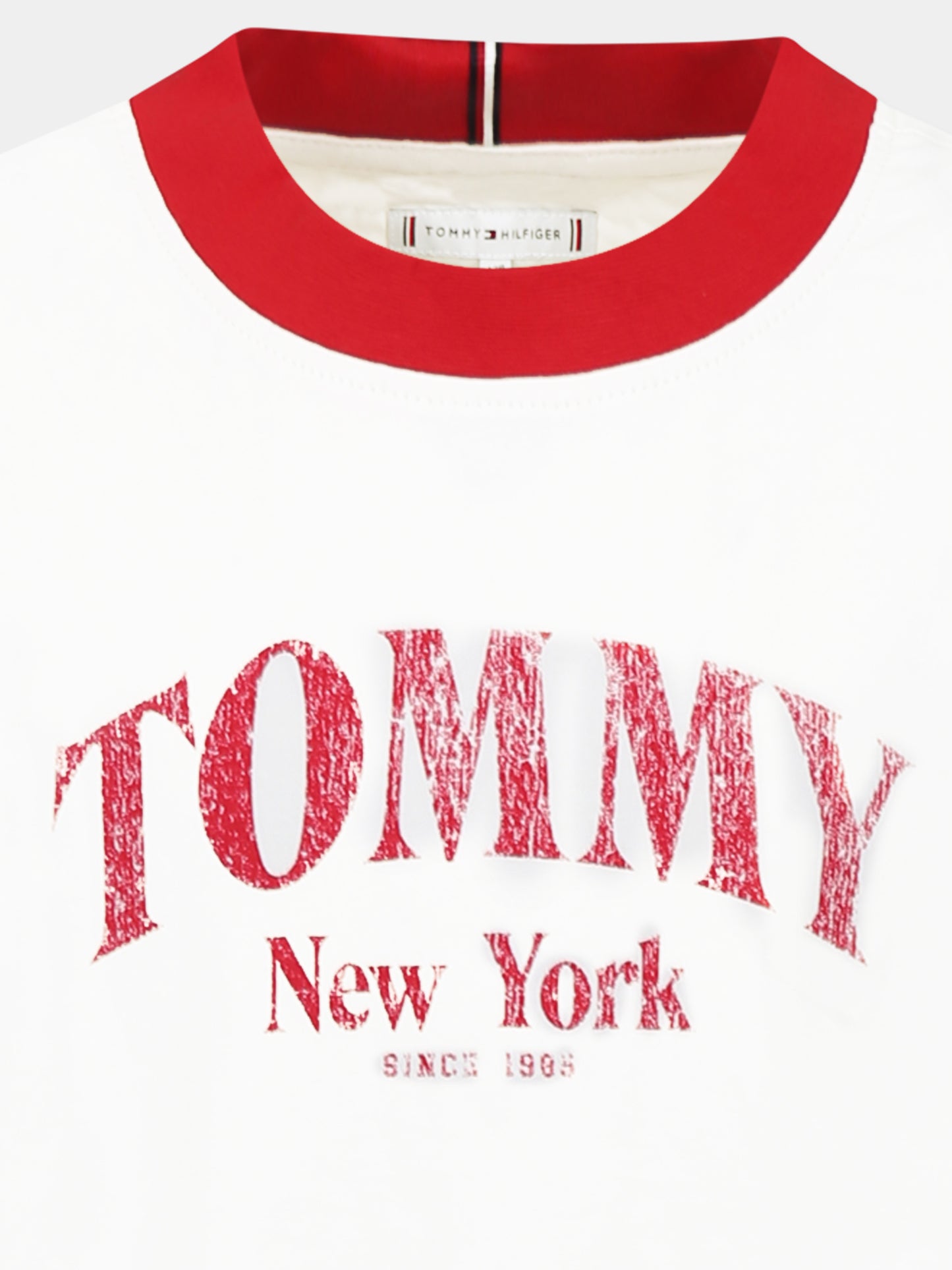 T.shirt avorio per bambina con logo