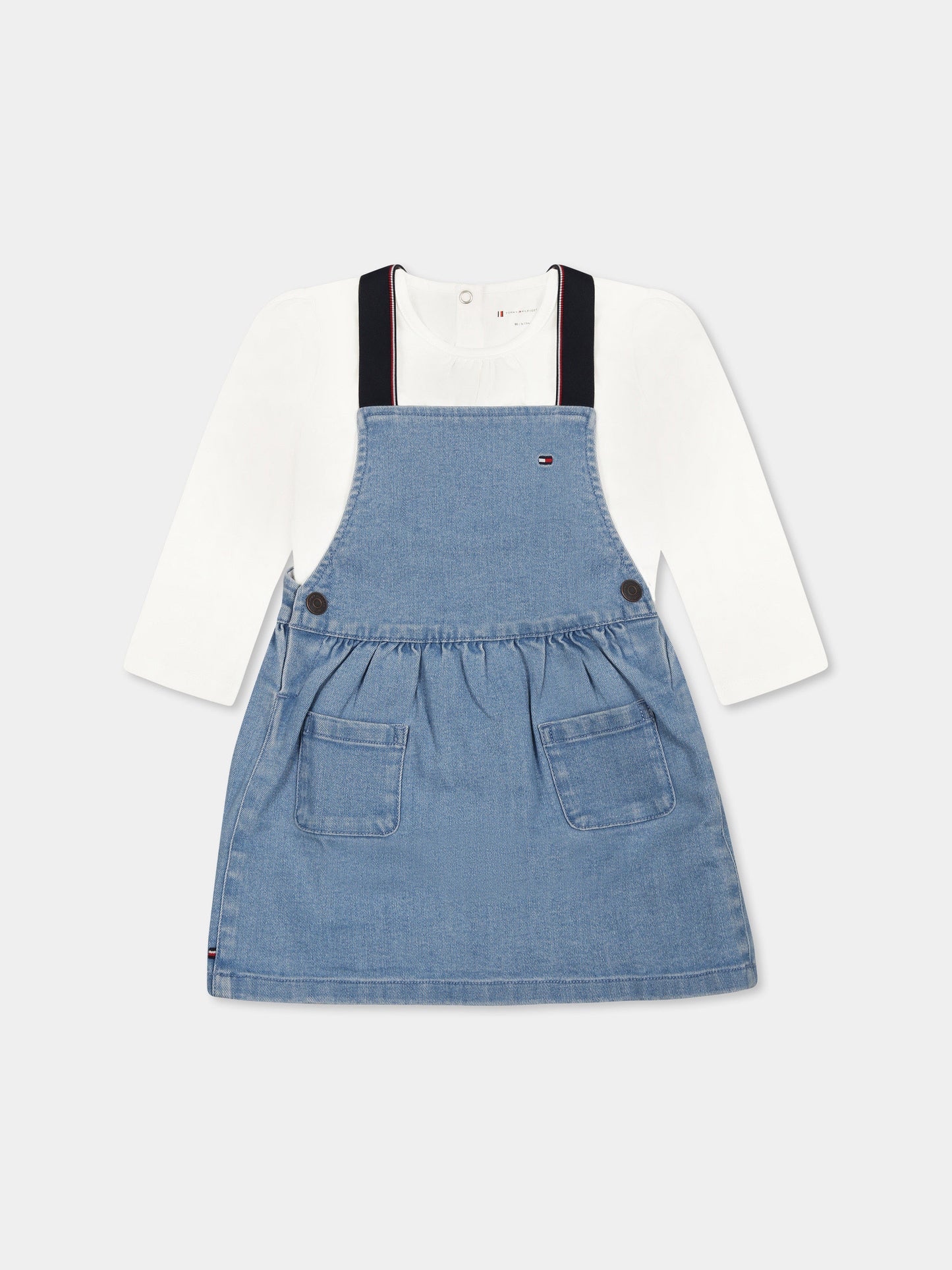 Completo multicolor per neonata con bandierina