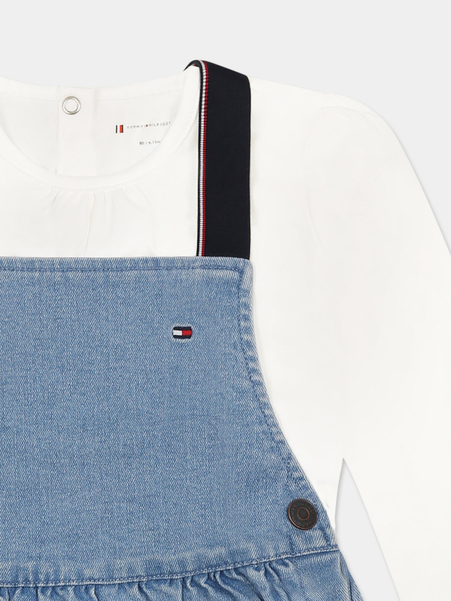 Completo multicolor per neonata con bandierina