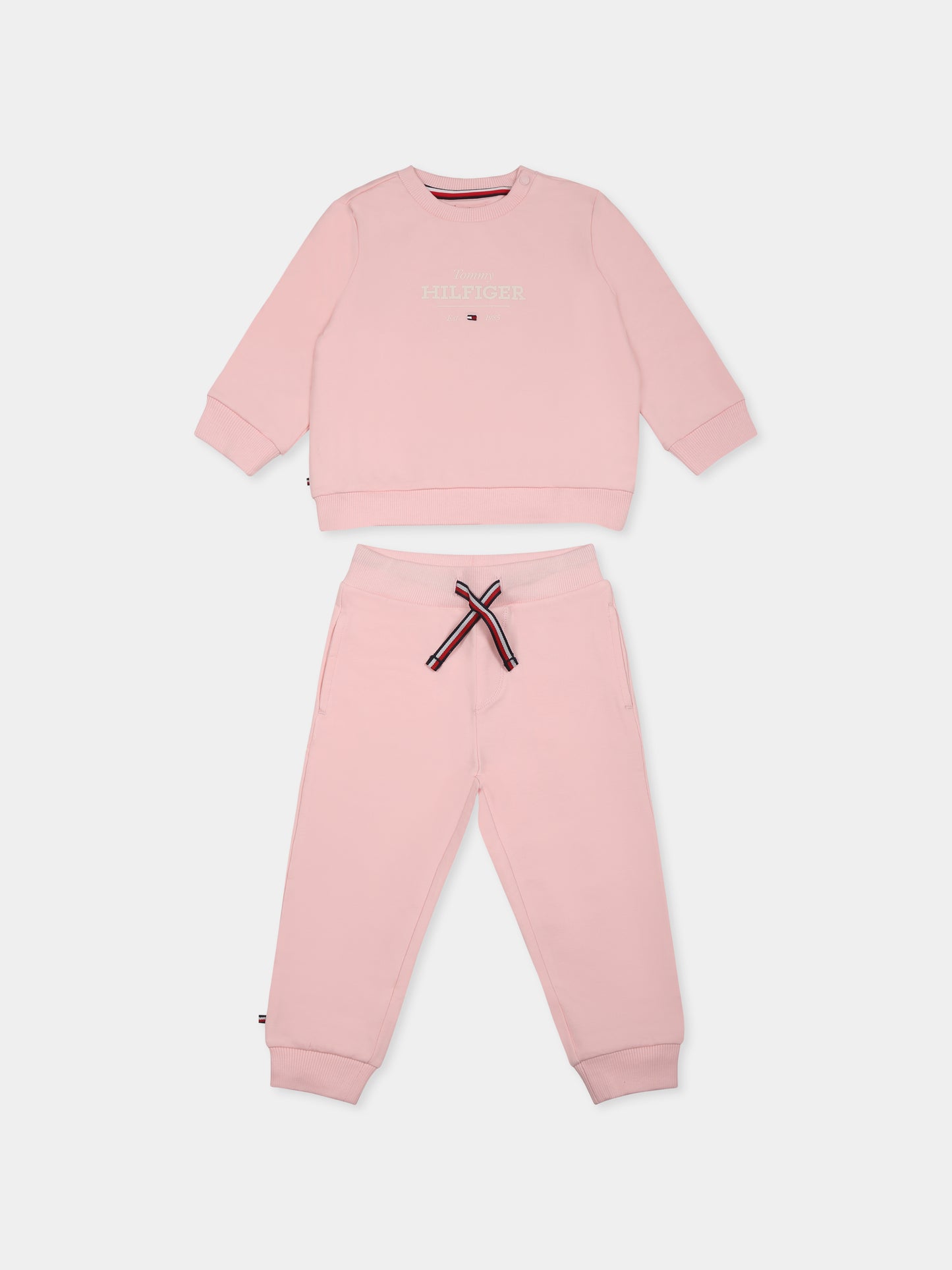 Completo rosa per neonata con logo,Tommy Hilfiger Junior,24F THKN0KN01978J KN0KN01978 TH3