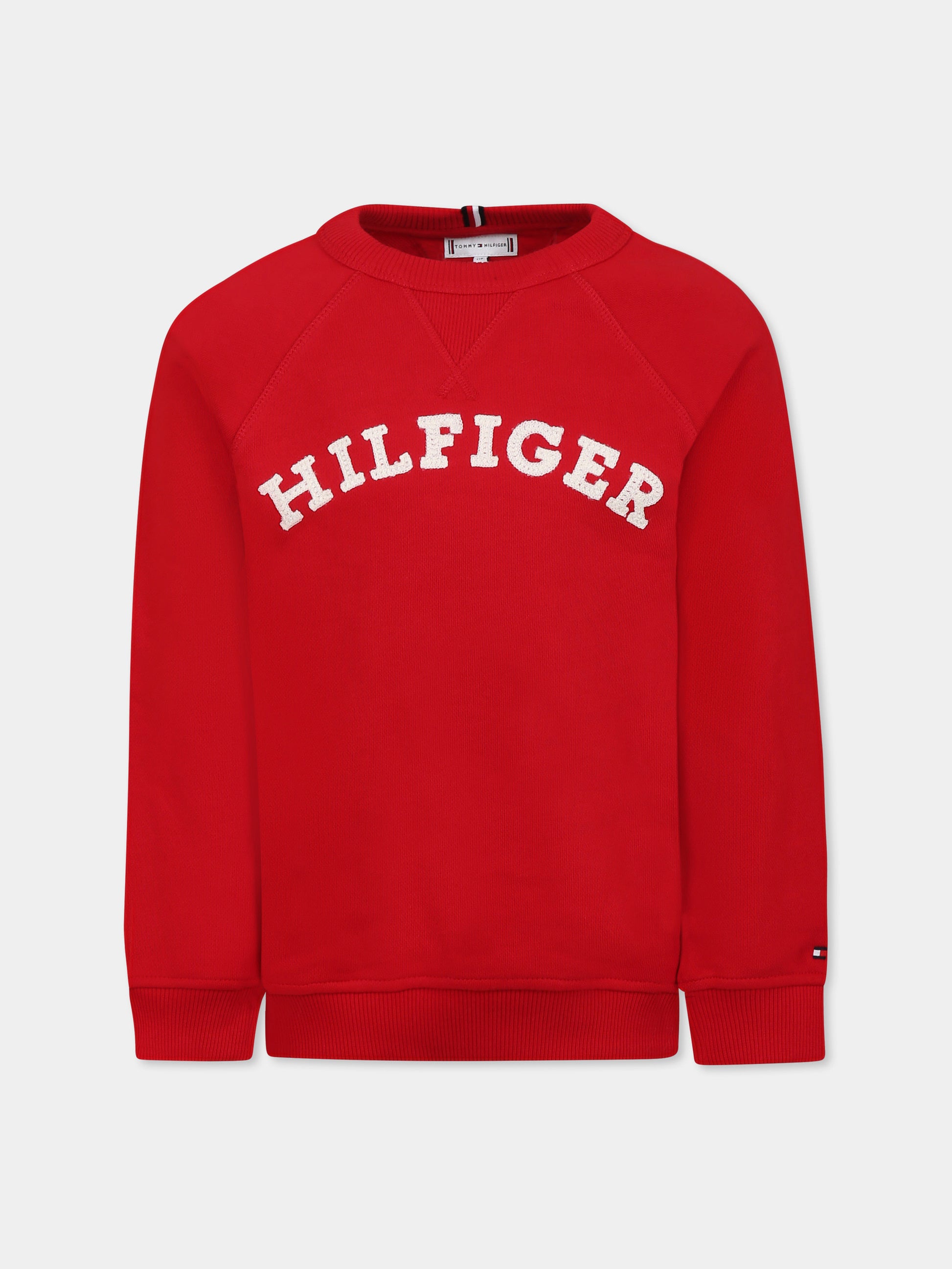 Felpa bordeaux per bambini con logo,Tommy Hilfiger Junior,24F THKS0KS00626J KS0KS00626 XLD