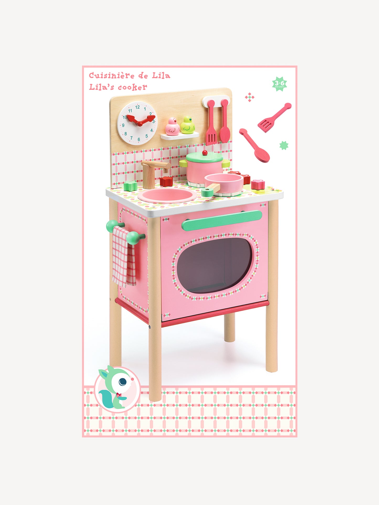 Cucina rosa per bambina,Djeco,DJ06504