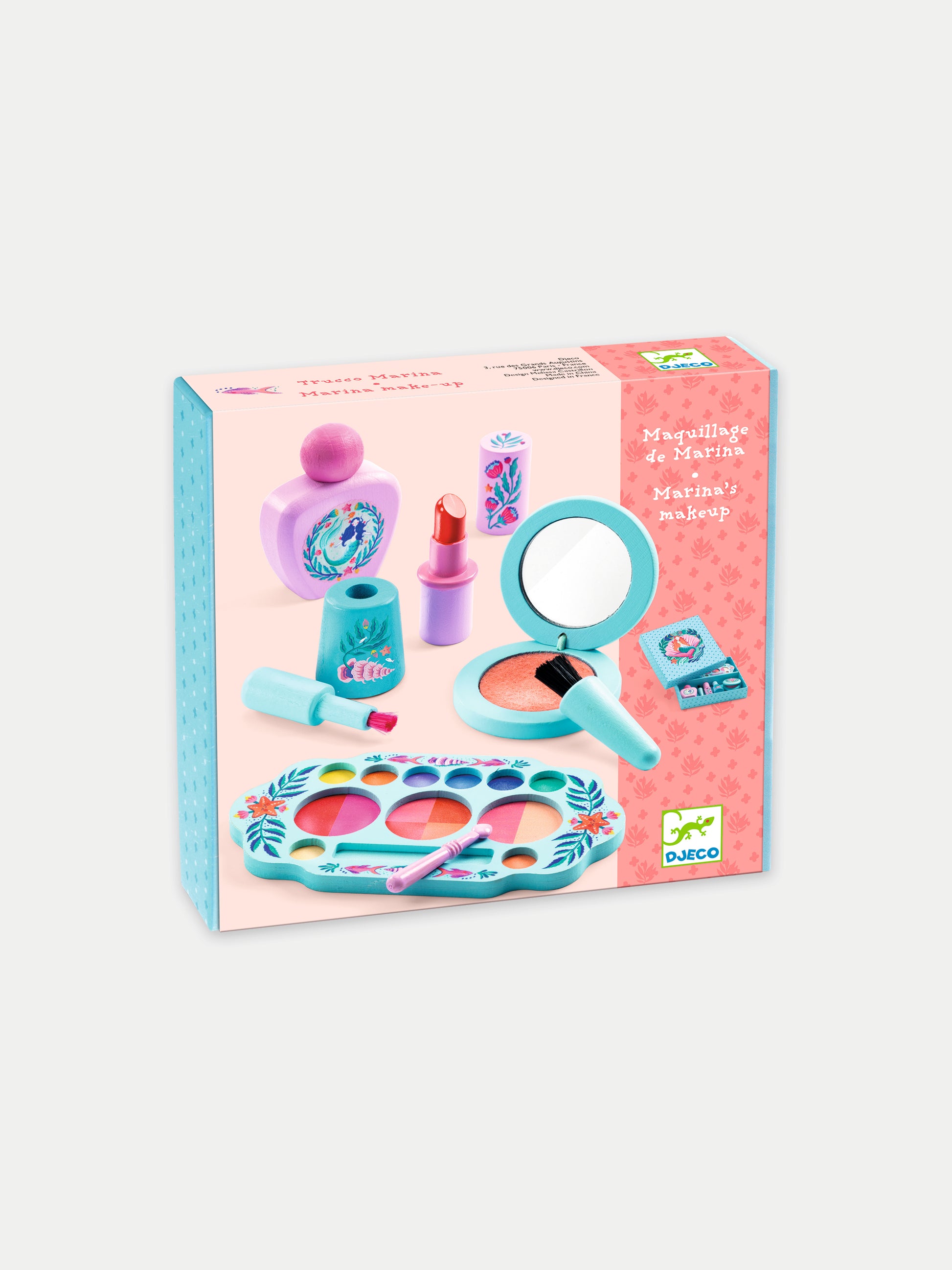 Set make up multicolor per bambina con sirena,Djeco,DJ06689