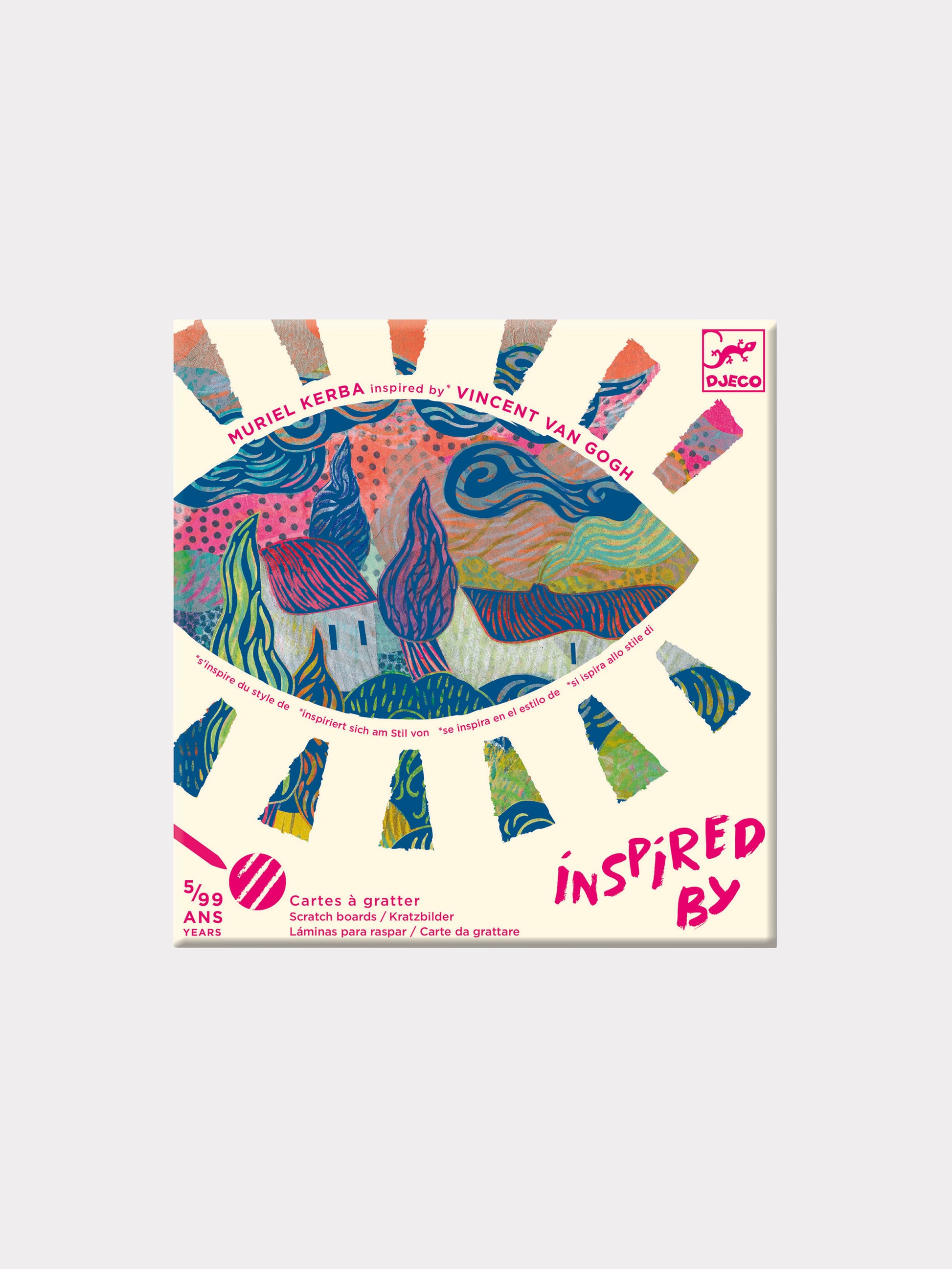 Set creativo multicolor per bambini con quadri Van Gogh,Djeco,DJ09378