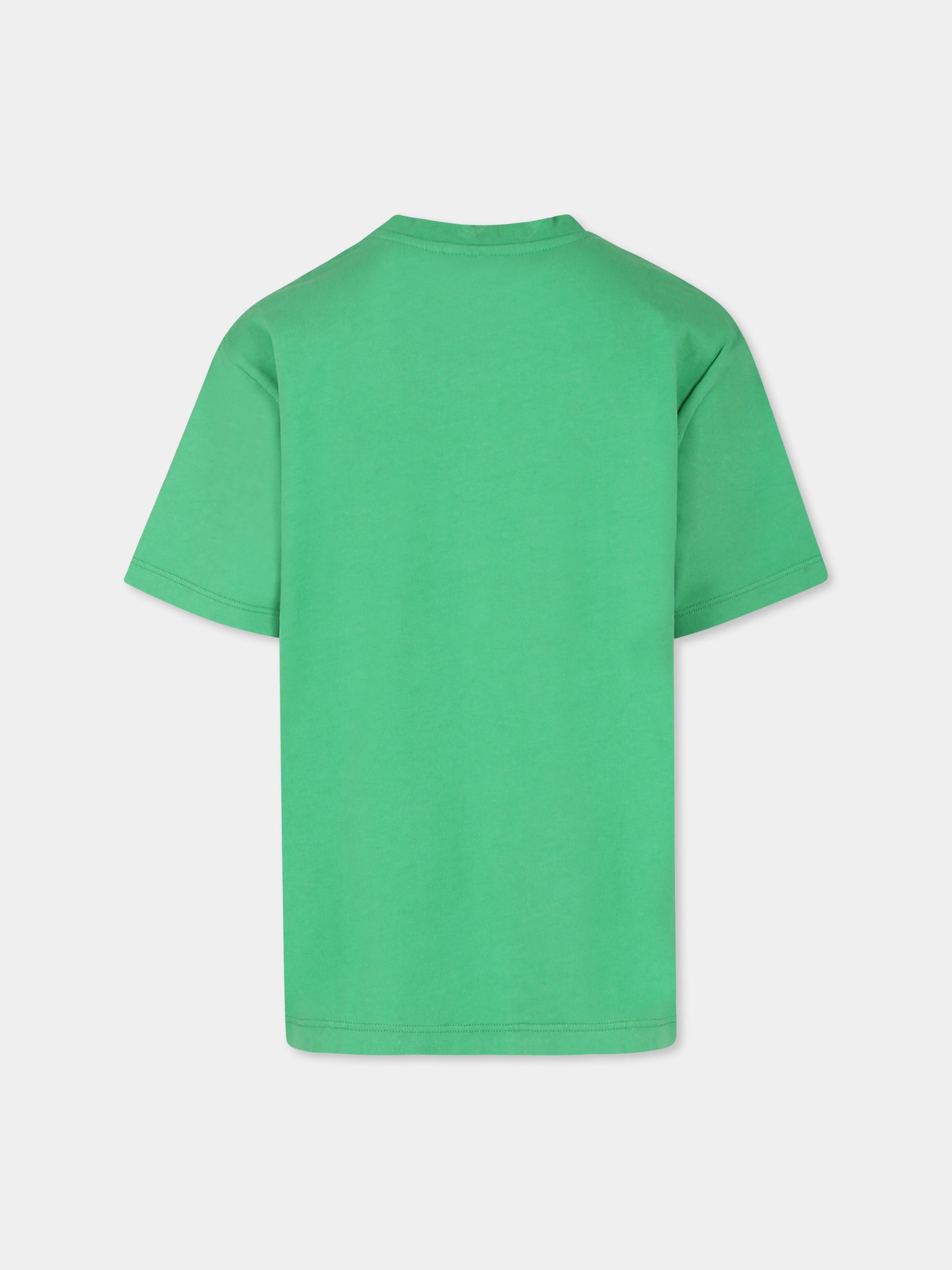 T-shirt verde per bambini con smile,Barrow,S4BKJUTH028 BW012