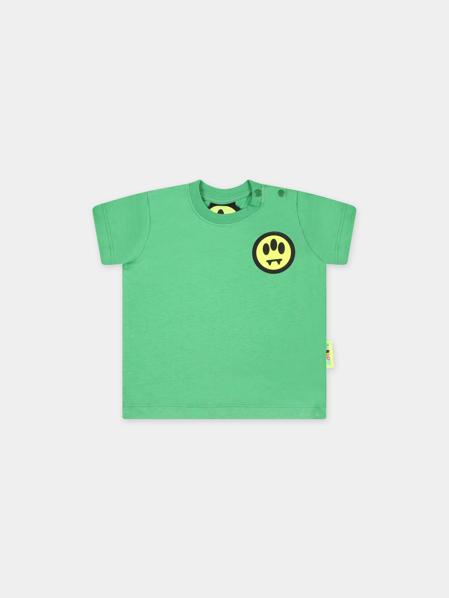 T-shirt verde per neonati con smile,Barrow,S4BKUNTH142 BW012