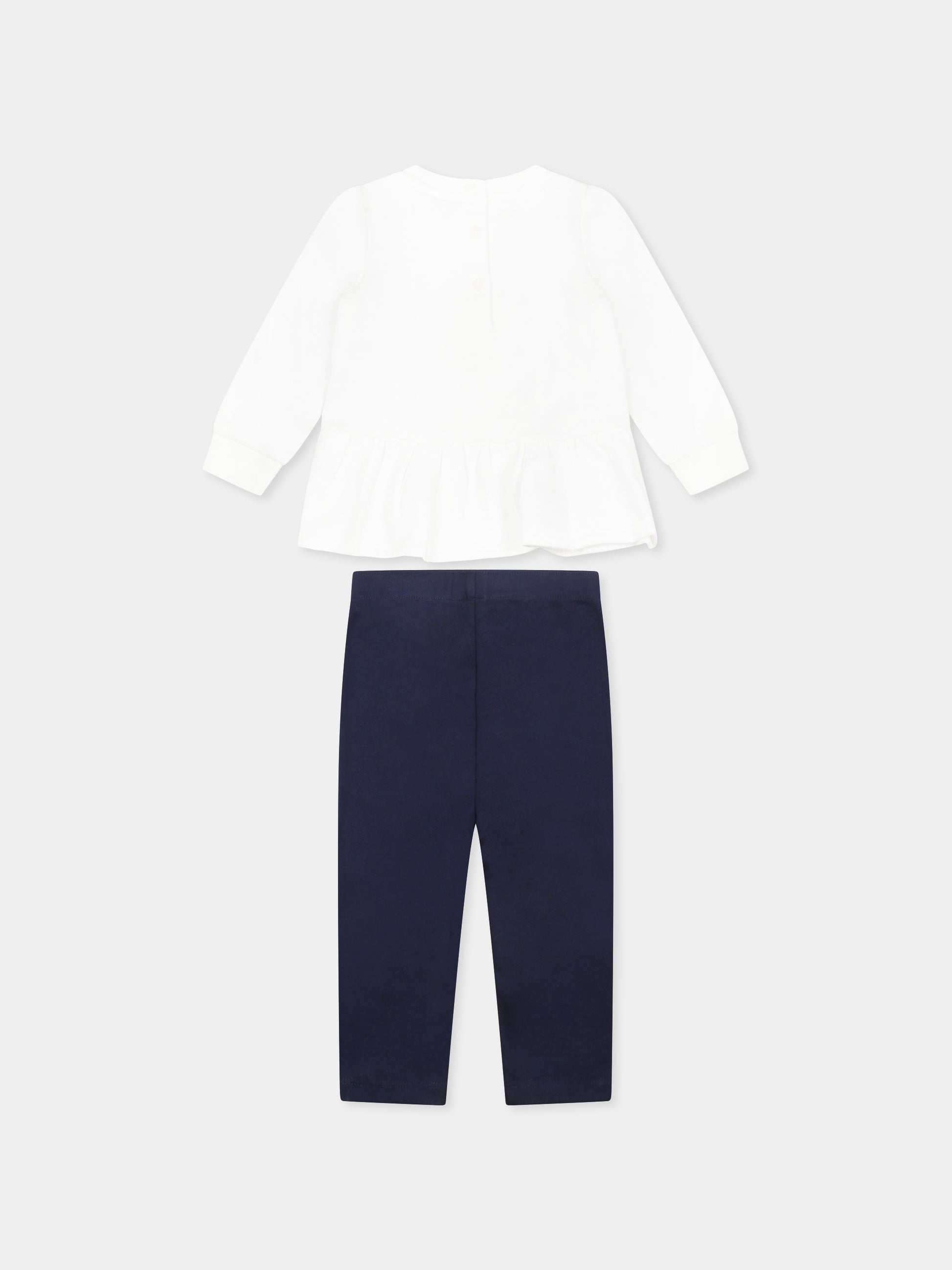 Completo multicolor per neonata con Polo Bear,Ralph Lauren Kids,958245001 PAPER WHITE