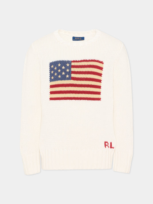 Maglione avorio per bambino