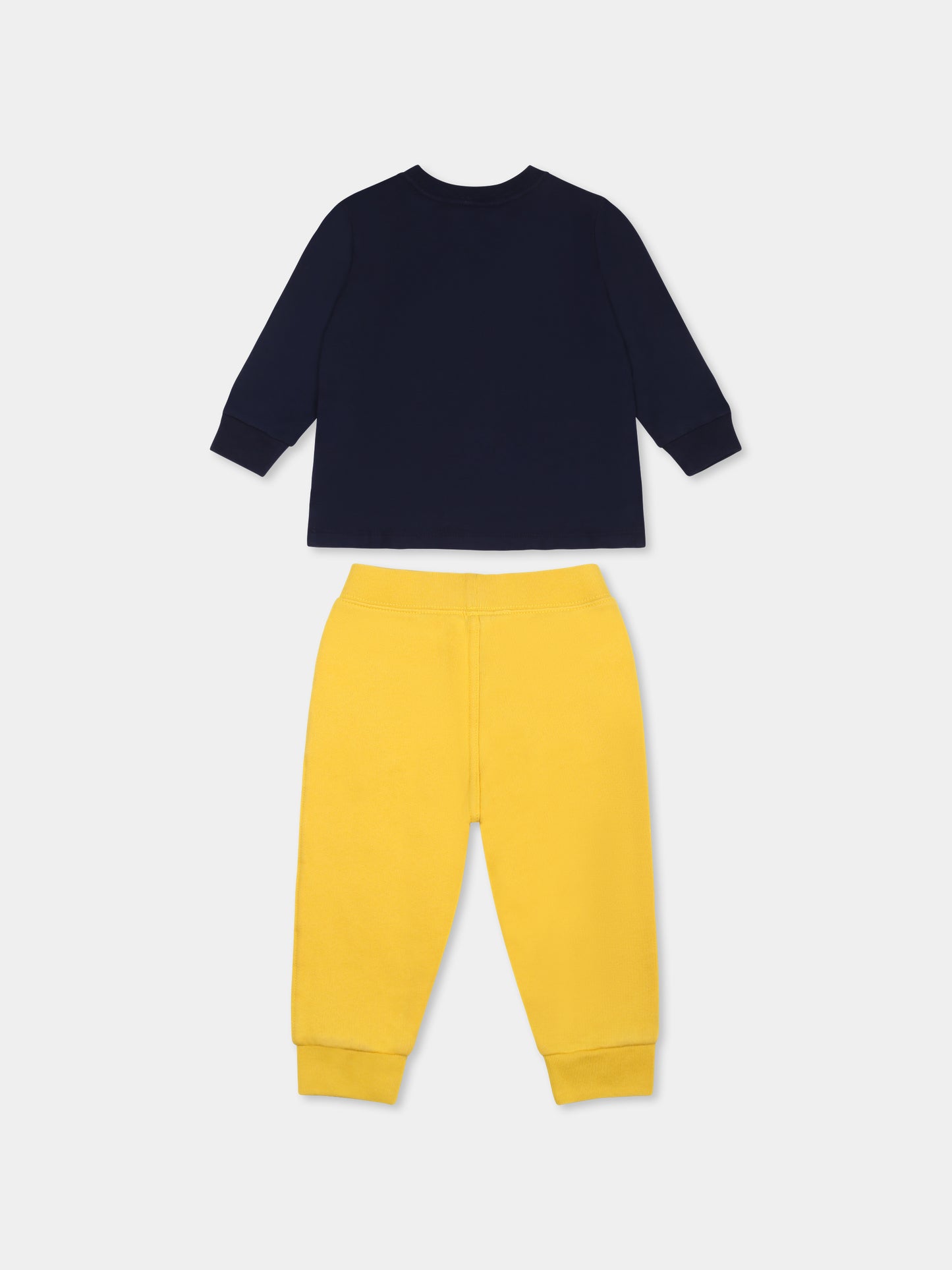 Completo multicolor per neonato con Polo Bear,Ralph Lauren Kids,958599001 NEWPORT NAVY/CANARY YELLOW