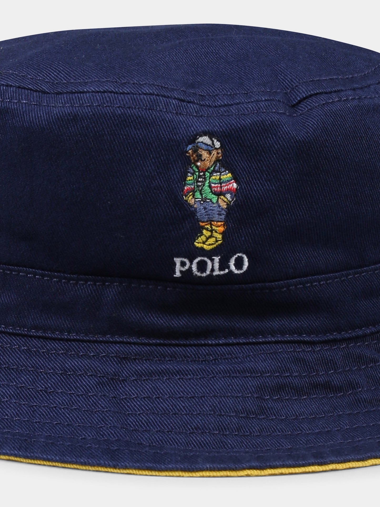 Cloche reversibile blu per bambino con Polo Bear