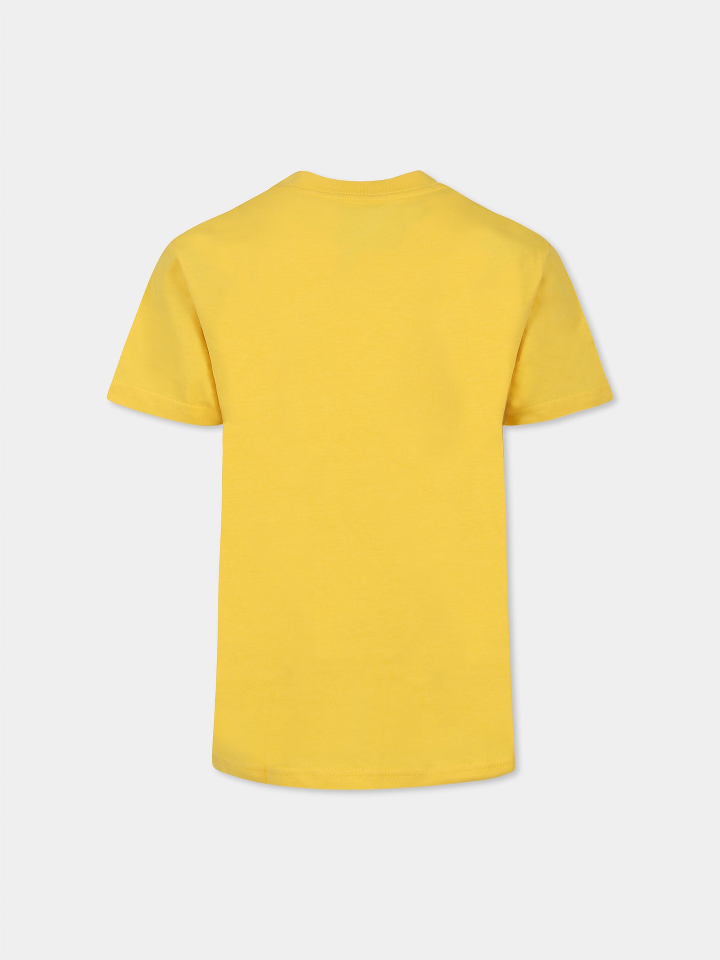 T-shirt gialla per bambino con cavallino