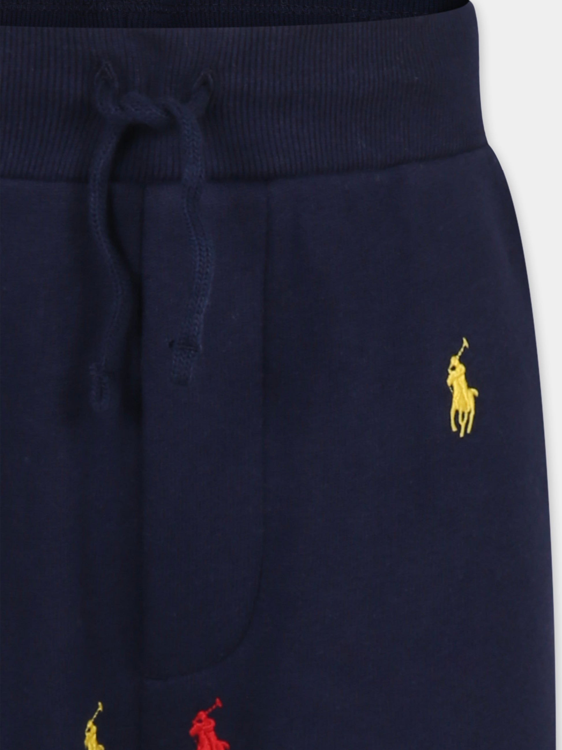 Pantaloni blu per bambino con cavallino all over,Ralph Lauren Kids,846210005 REFINED NAVY CORE