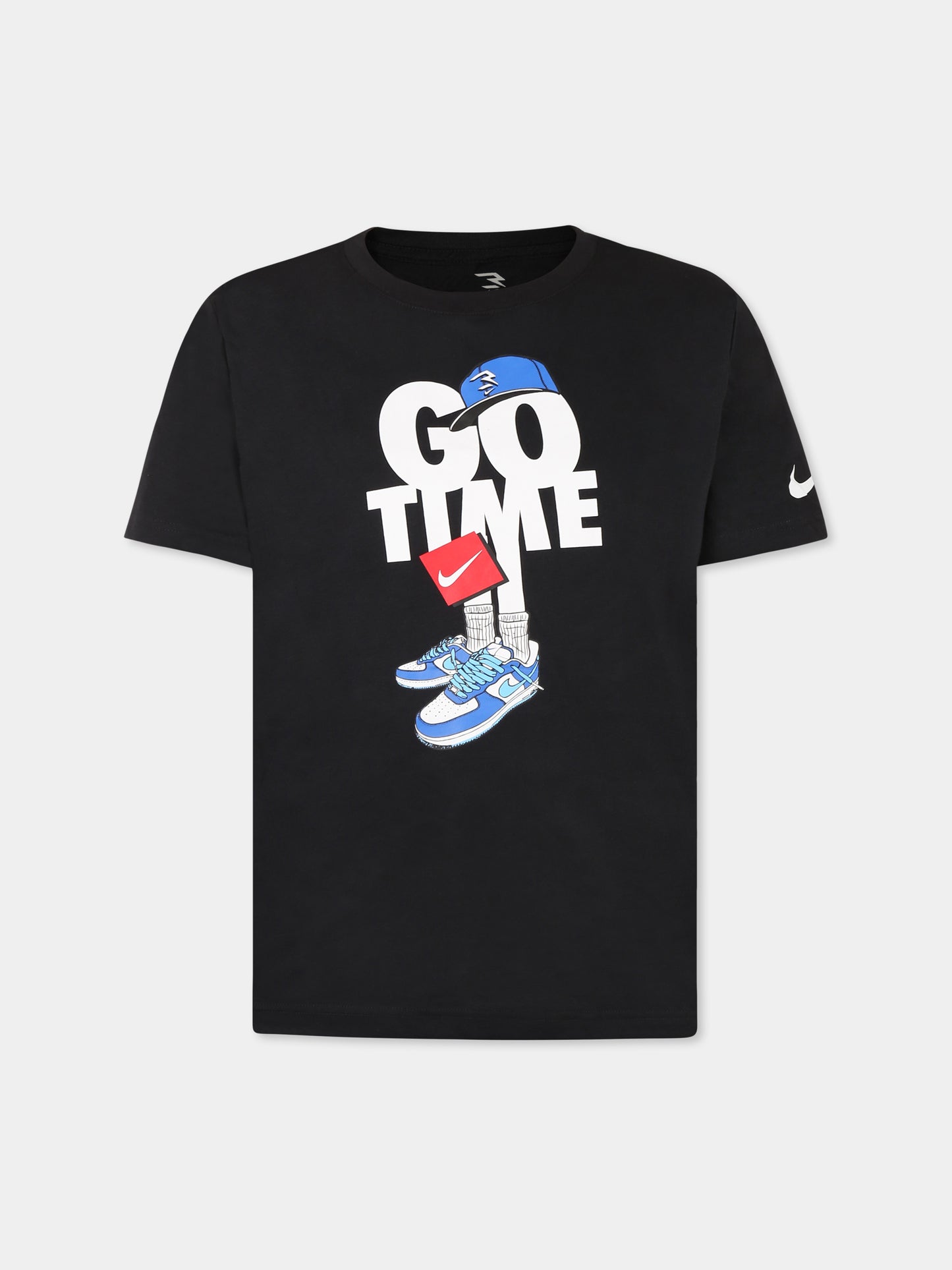 T-shirt nera per bambino con scritta