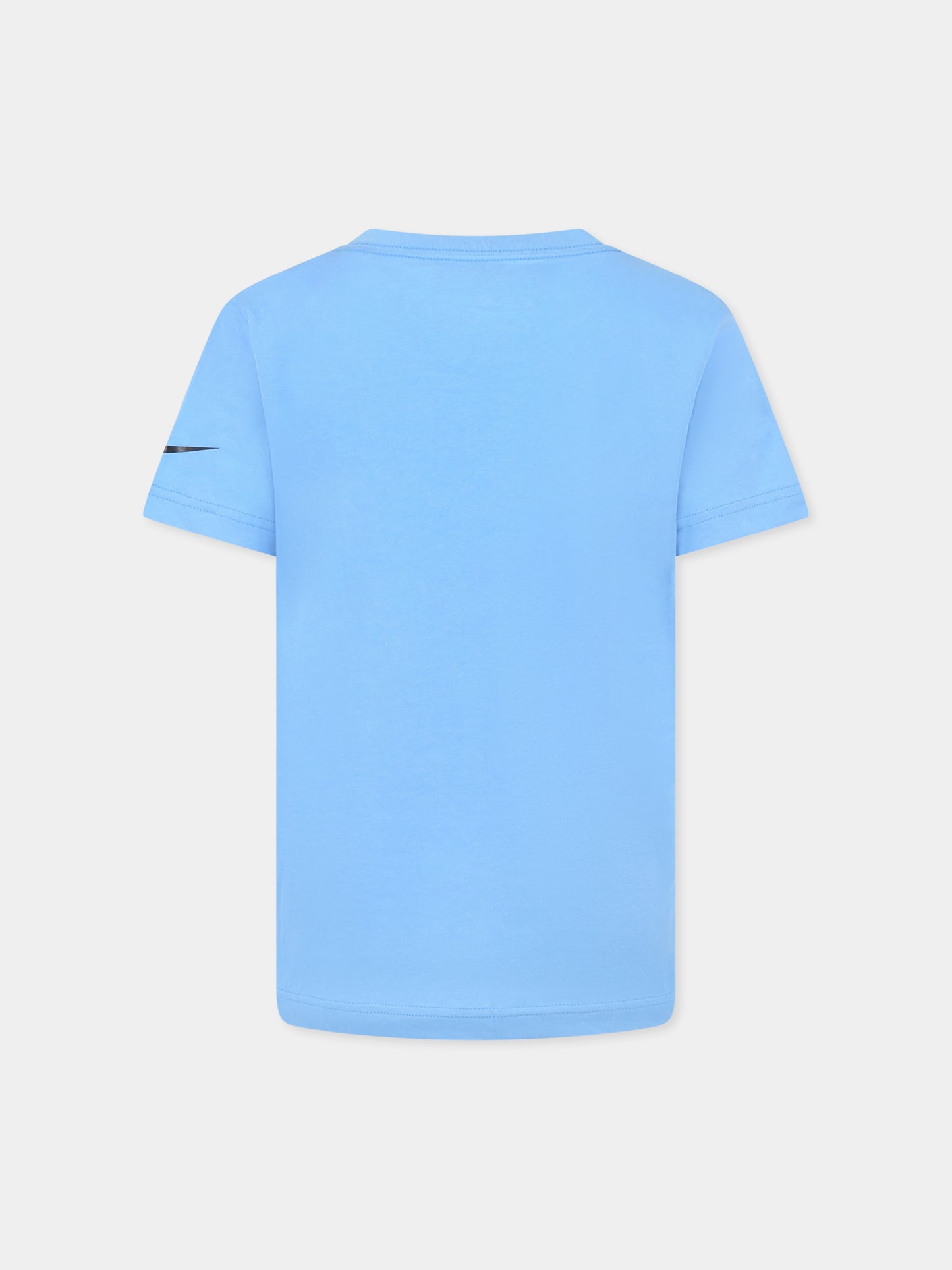 T-shirt celeste per bambino con scritta